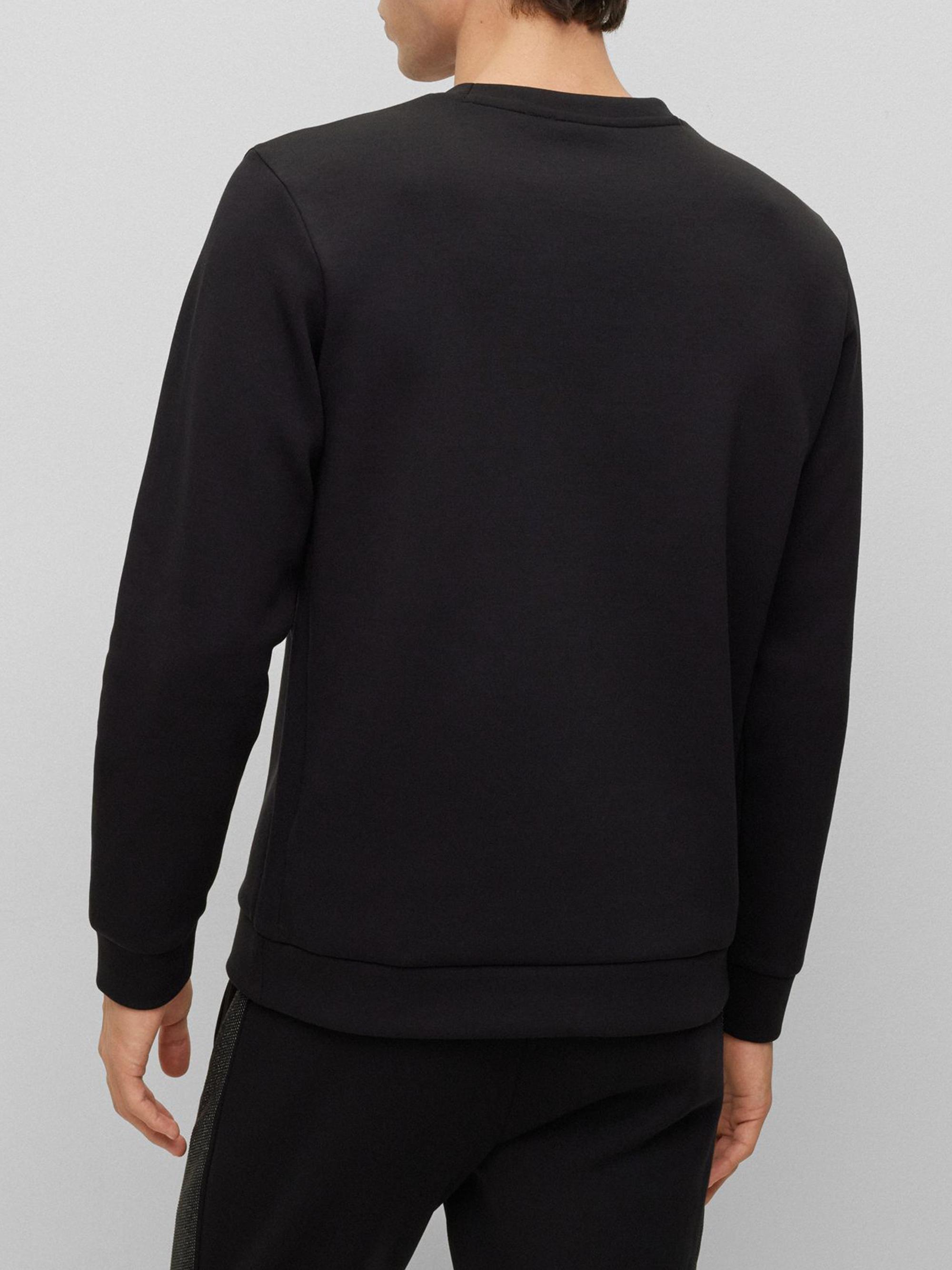 BOSS Cotton-blend sweatshirt with rhinestone logo | Saks Fifth Avenue