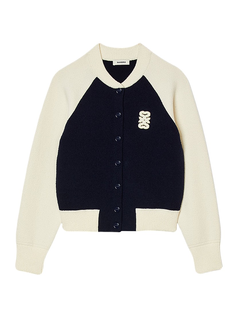 Shop Sandro Varsity Cardigan | Saks Fifth Avenue Shop Sandro Varsity Cardigan | Saks Fifth Avenue