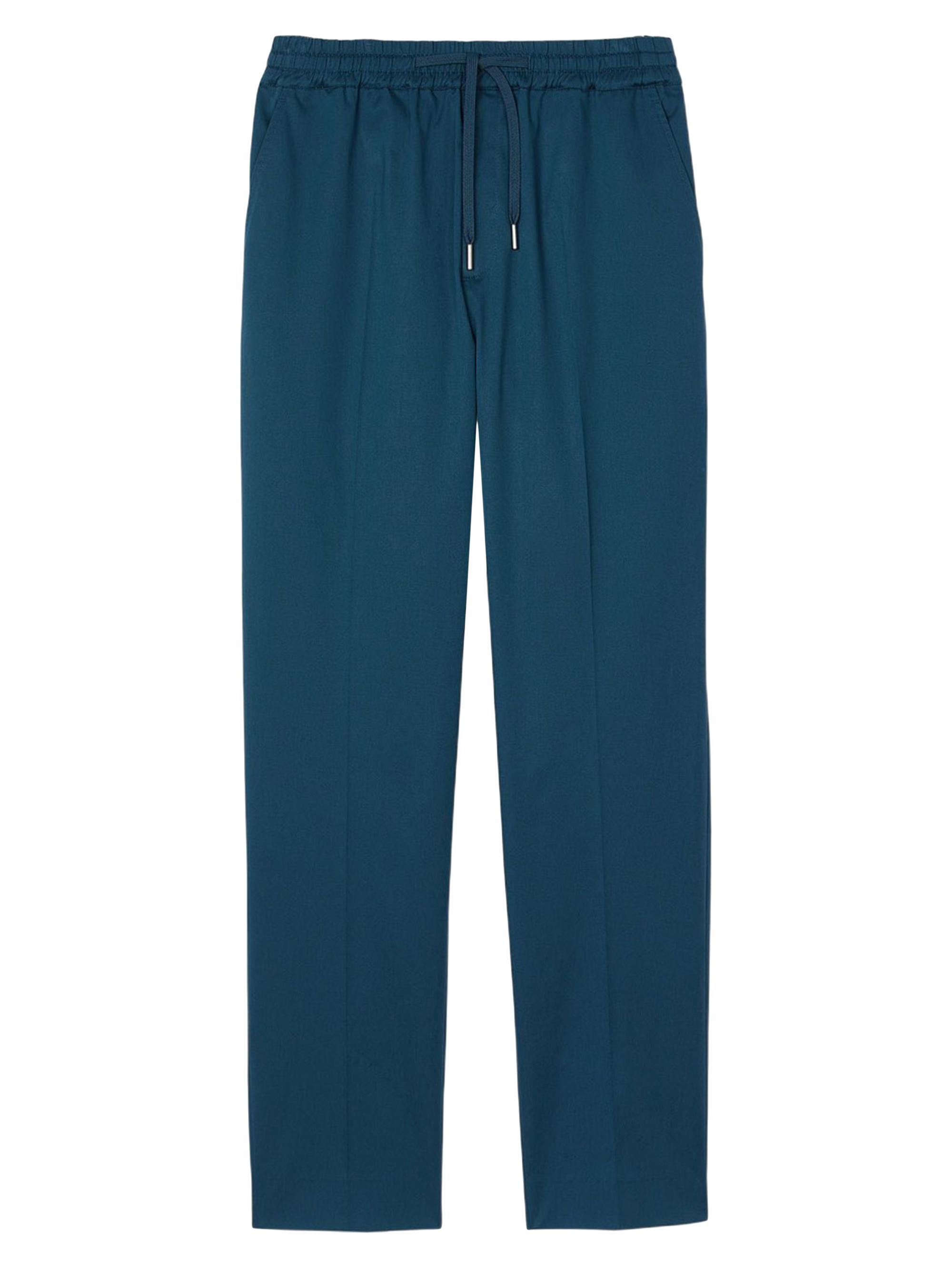 Sandro Men's Elasticated Straight-Leg Pants - Thunderstorm Blue