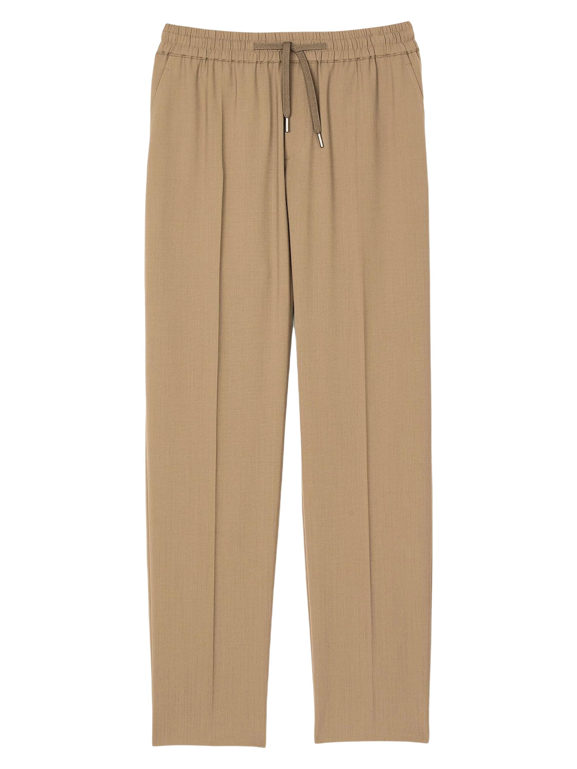 Sandro Men's Elasticated Straight Leg Pants - Tobacco Brown