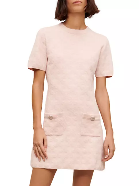 Sale, Maje Knitted Monogram Mini Dress
