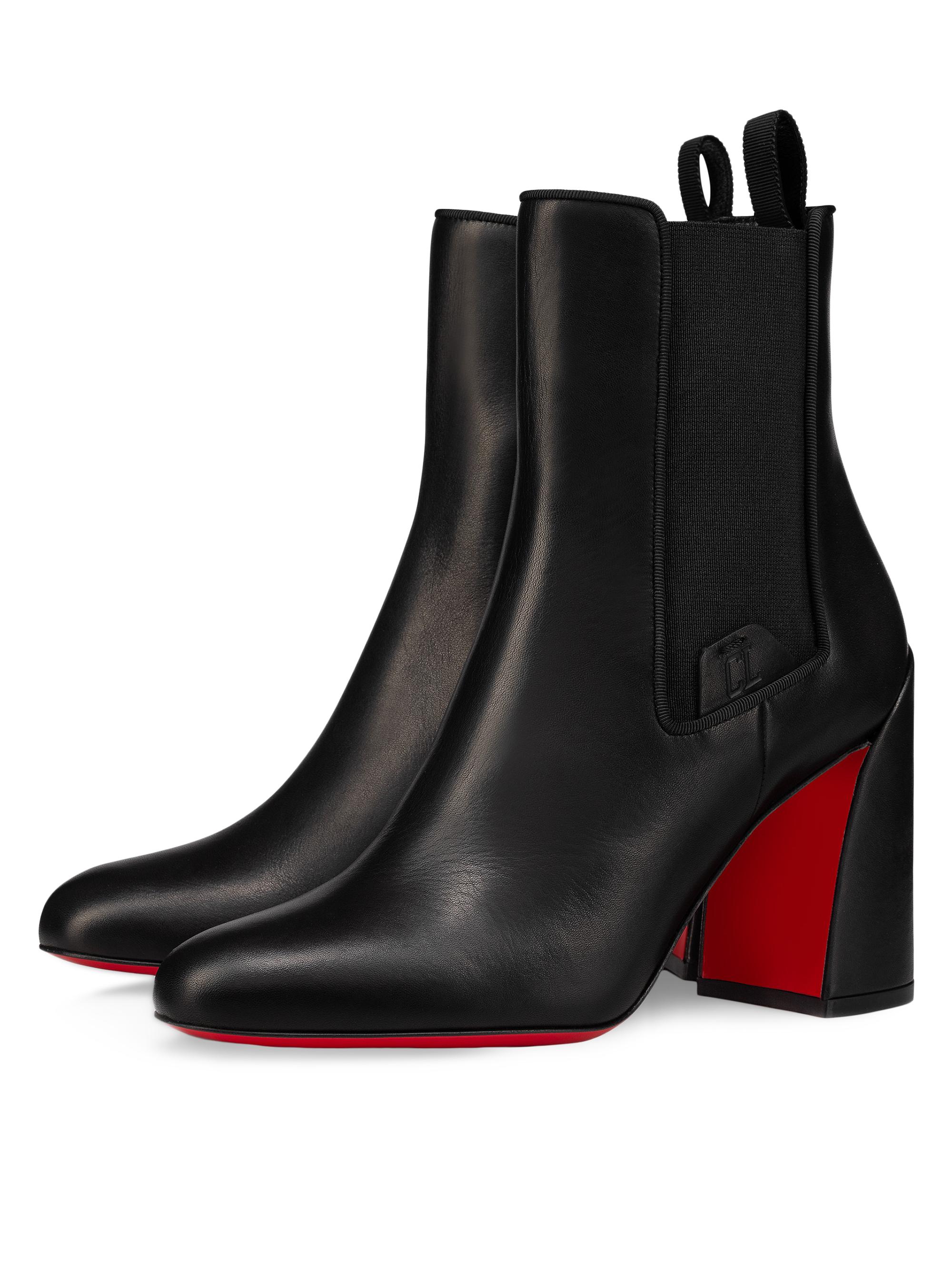 Christian Louboutin Turelastic 85MM Leather Boots | Saks Fifth Avenue