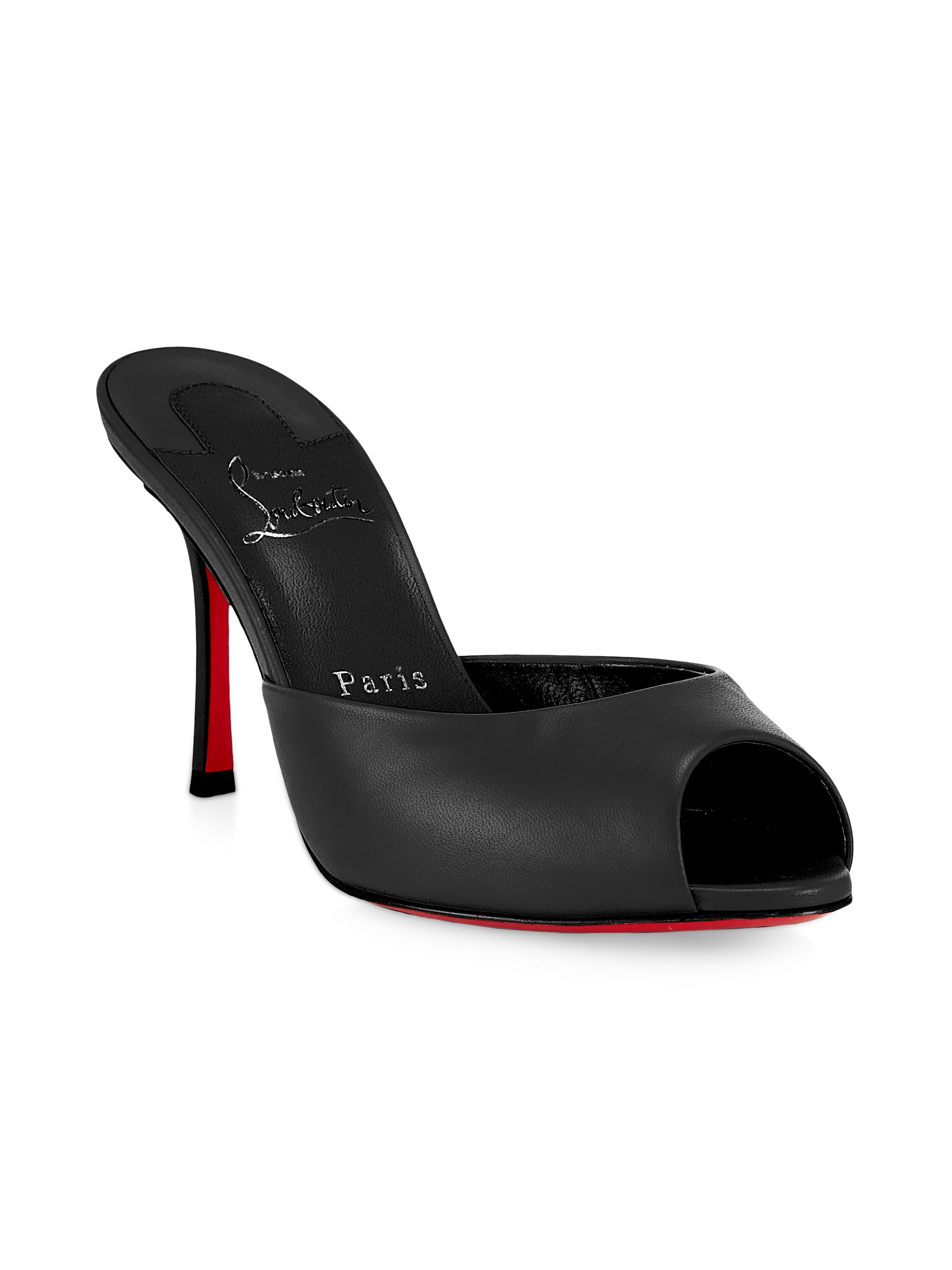 Christian Louboutin Me Dolly 85MM Leather Mules | Saks Fifth Avenue