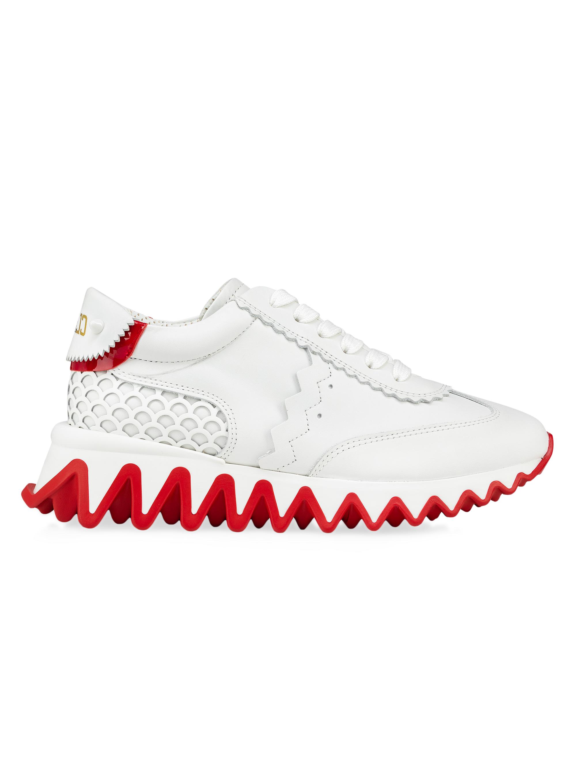 Christian Louboutin Little Girl's & Girl's Mini Shark Sneakers - White 2 (Child)