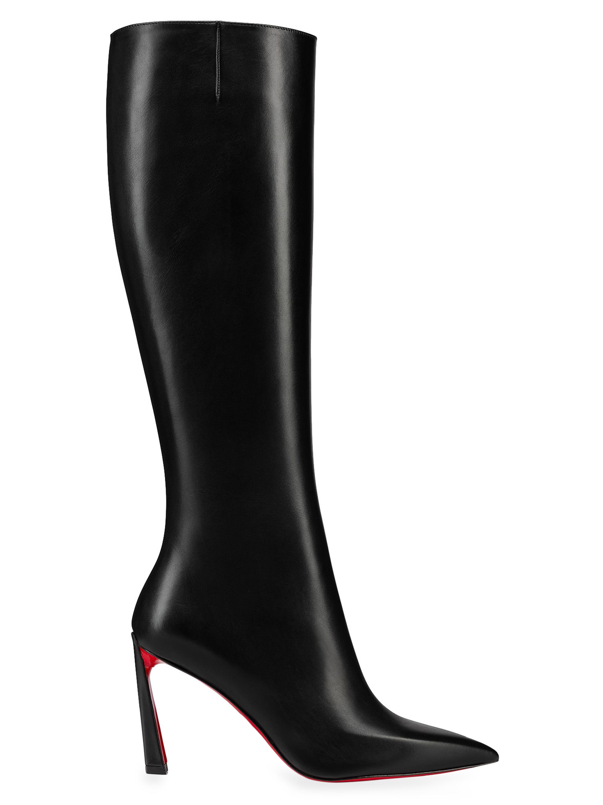 Christian Louboutin Miss Z 100MM Leather Booty | Saks Fifth Avenue