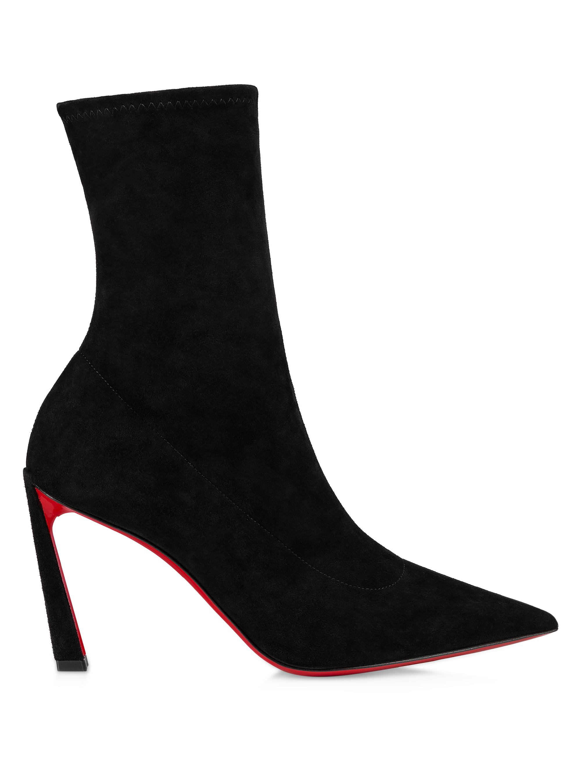 Christian Louboutin Miss Z 100MM Leather Booty | Saks Fifth Avenue