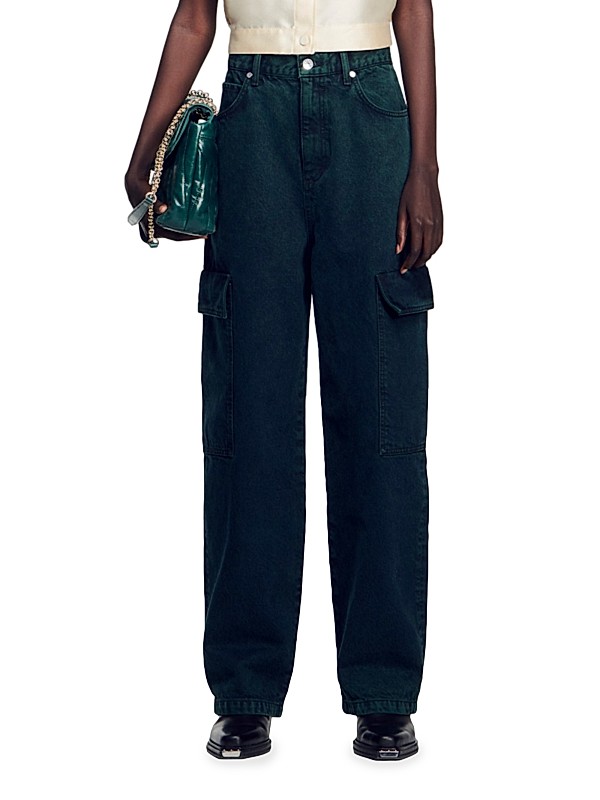 Shop Sandro Oversized Cargo Jeans | Saks Fifth Avenue Shop Sandro Oversized Cargo Jeans | Saks Fifth Avenue