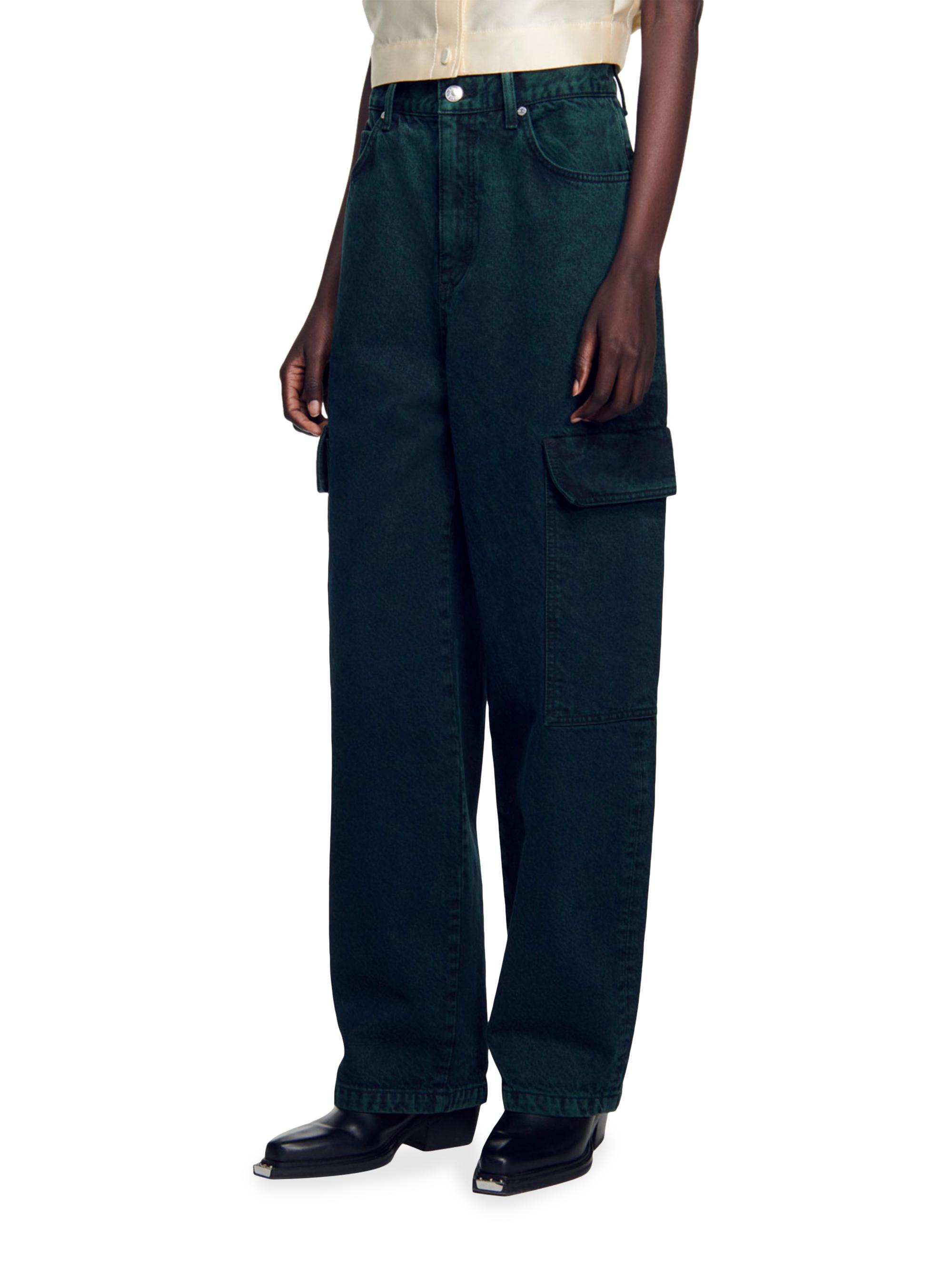 Sandro Oversized Cargo Jeans Saks Fifth Avenue