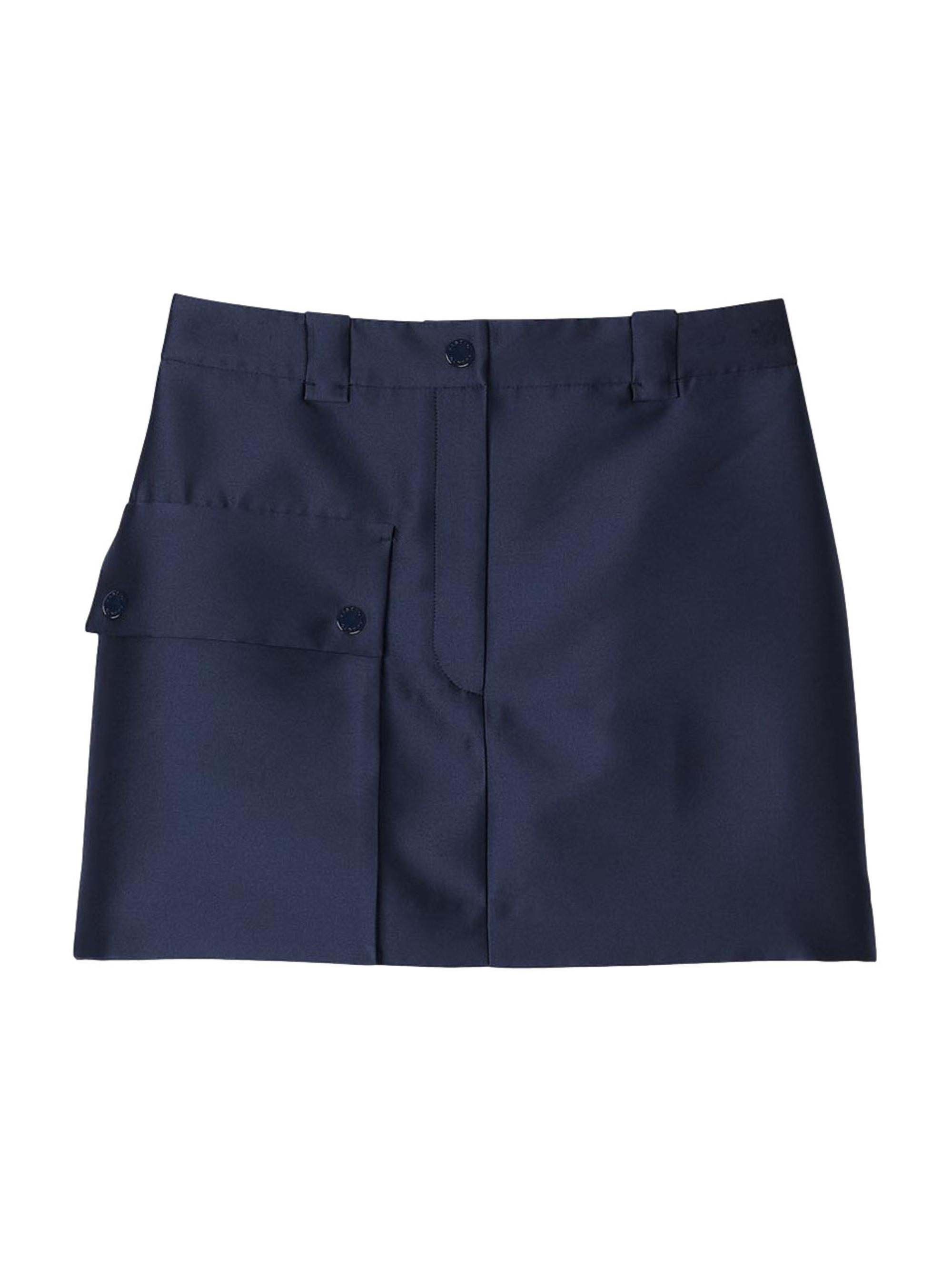 Sandro Women's Satin Short Skirt - Midnight Blue