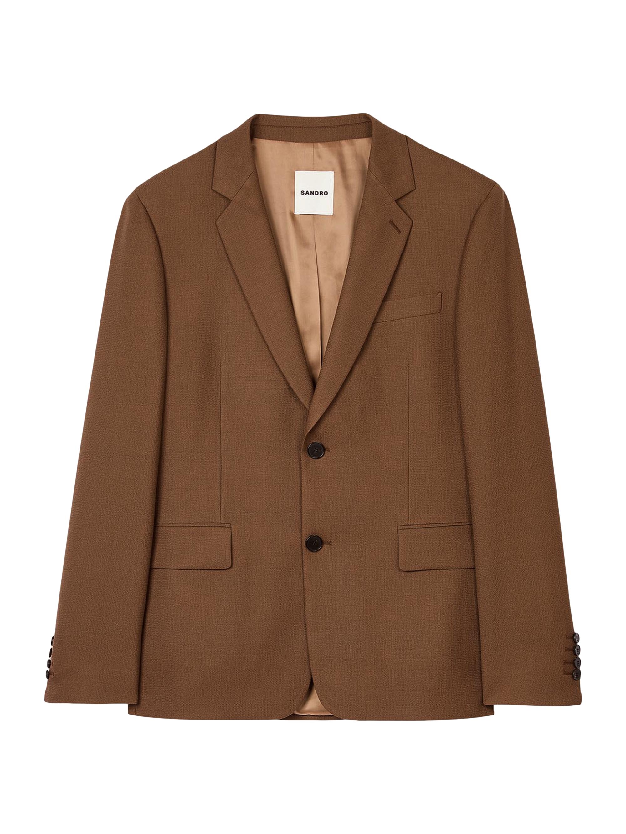 Sandro Men's Wool Suit Jacket - Taupe