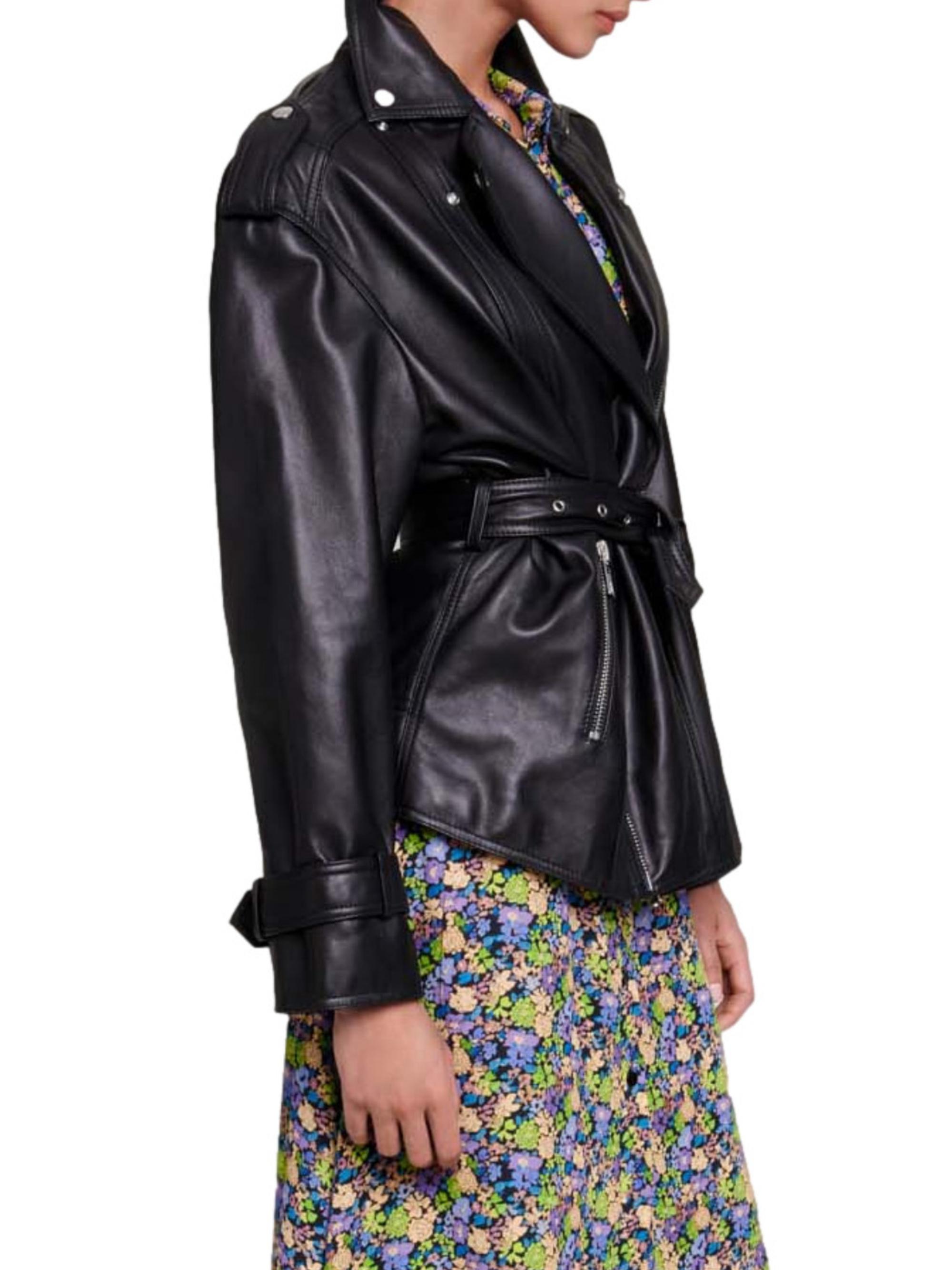 Maje Leather Jacket | Saks Fifth Avenue