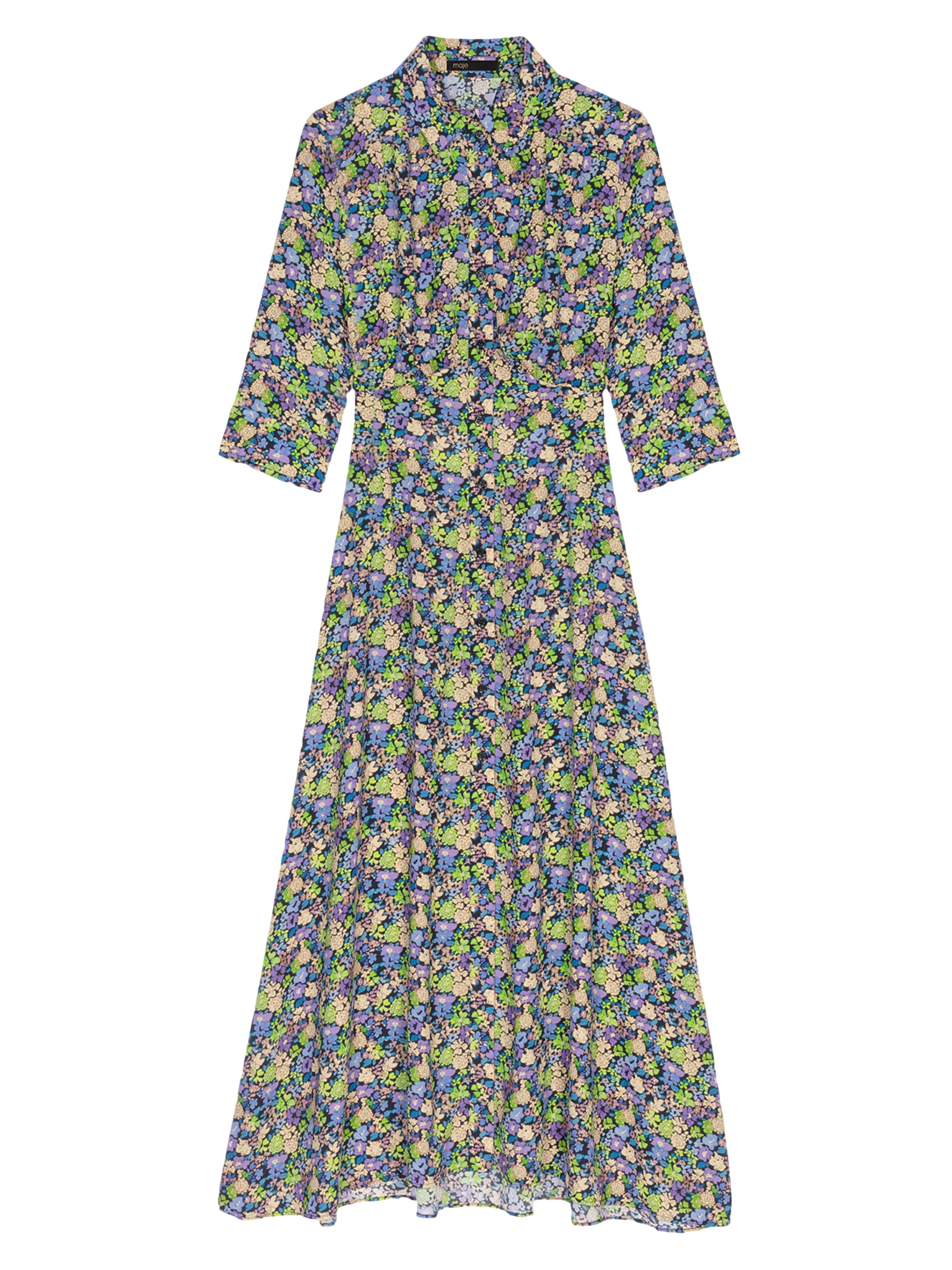 Maje Long Floral Dress | Saks Fifth Avenue