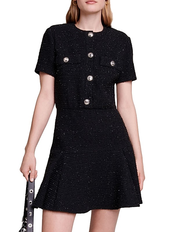 Shop Maje Short Tweed Dress | Saks Fifth Avenue Shop Maje Short Tweed Dress | Saks Fifth Avenue