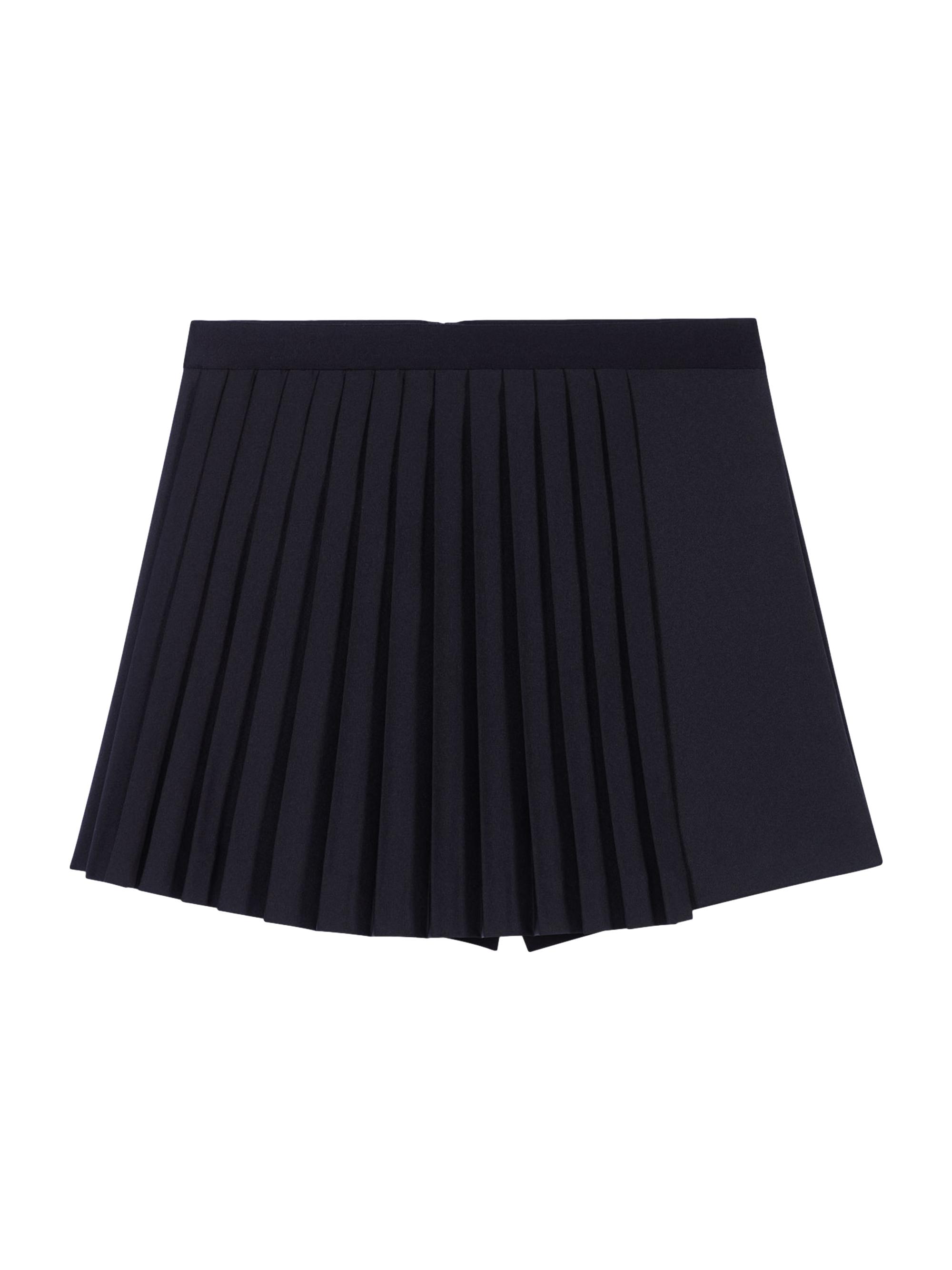 Maje Women's Straight-Fit Pleated Shorts - Black