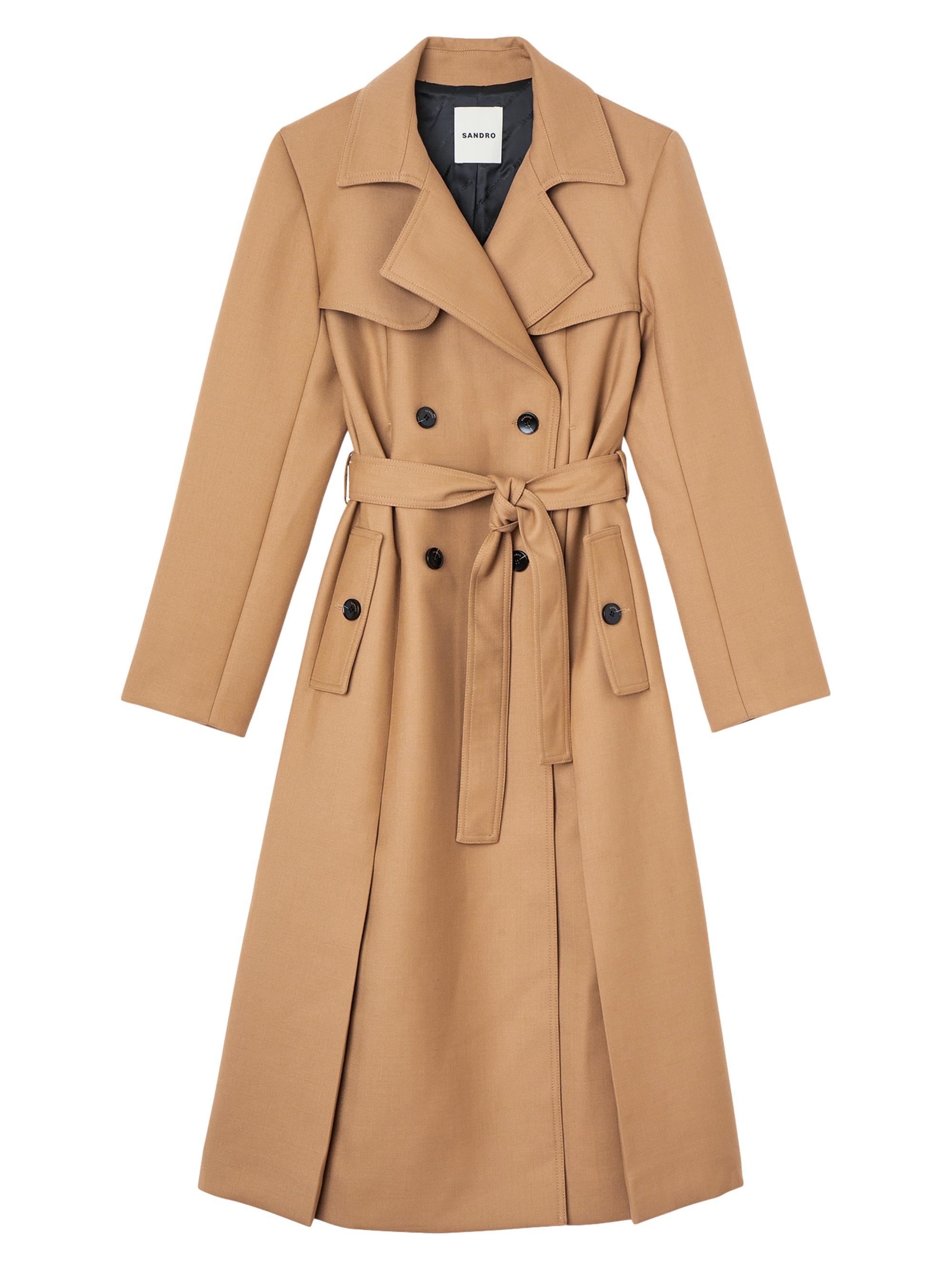 Sandro Long Trench Style Coat | Saks Fifth Avenue