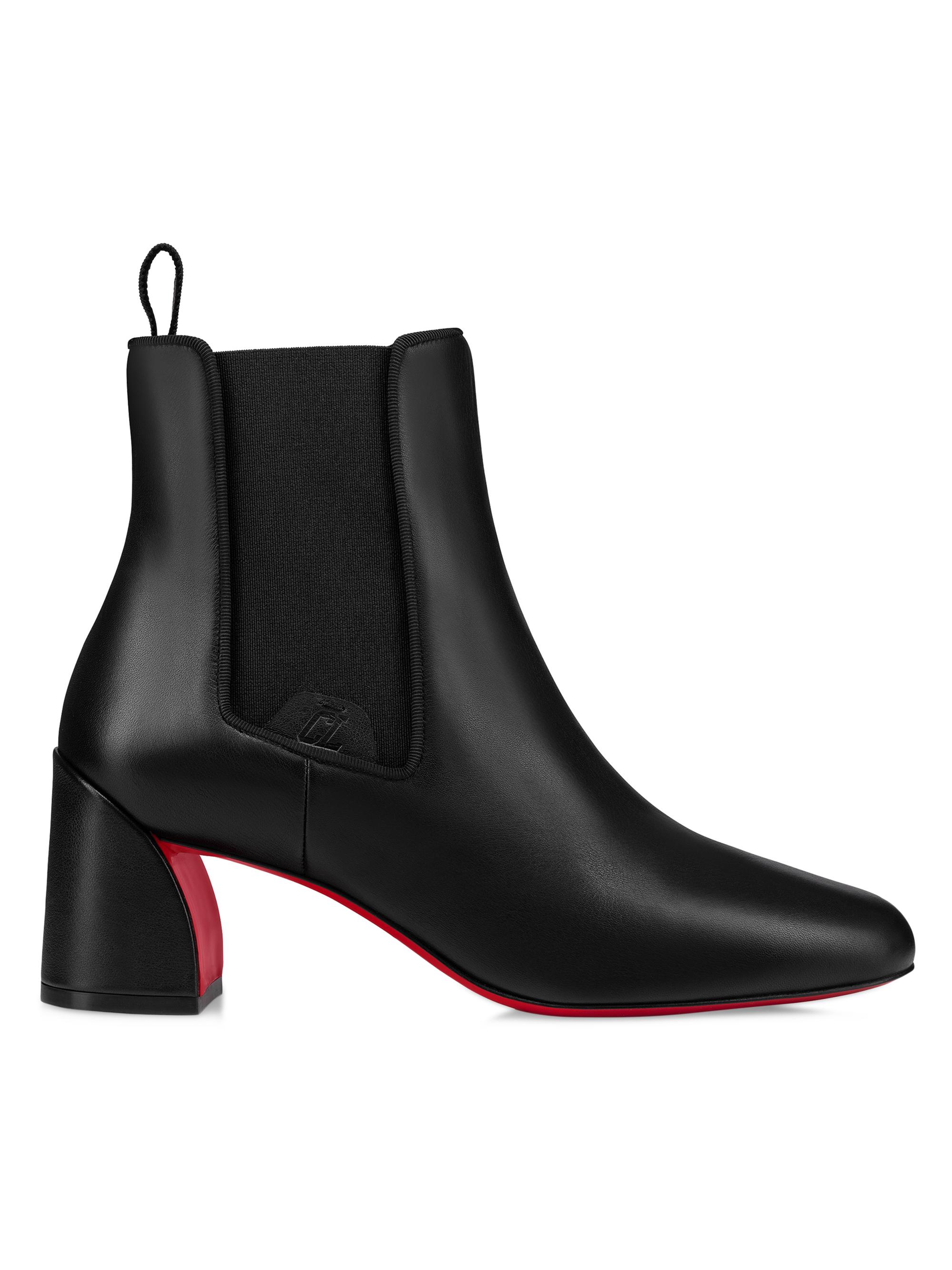 Christian Louboutin Women's Turelastic 55MM Leather Boots - Black
