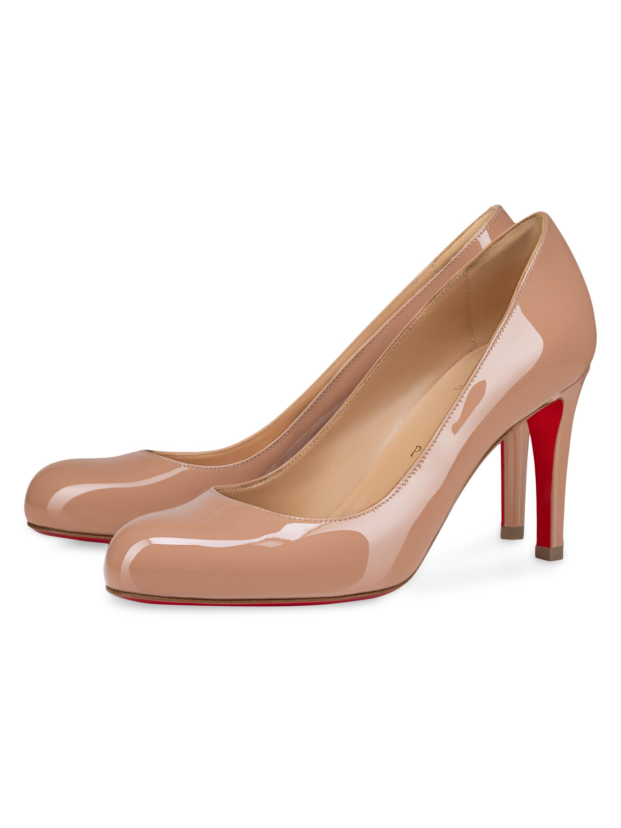 Christian Louboutin Pumppie 85MM Patent Leather Pumps | Saks Fifth