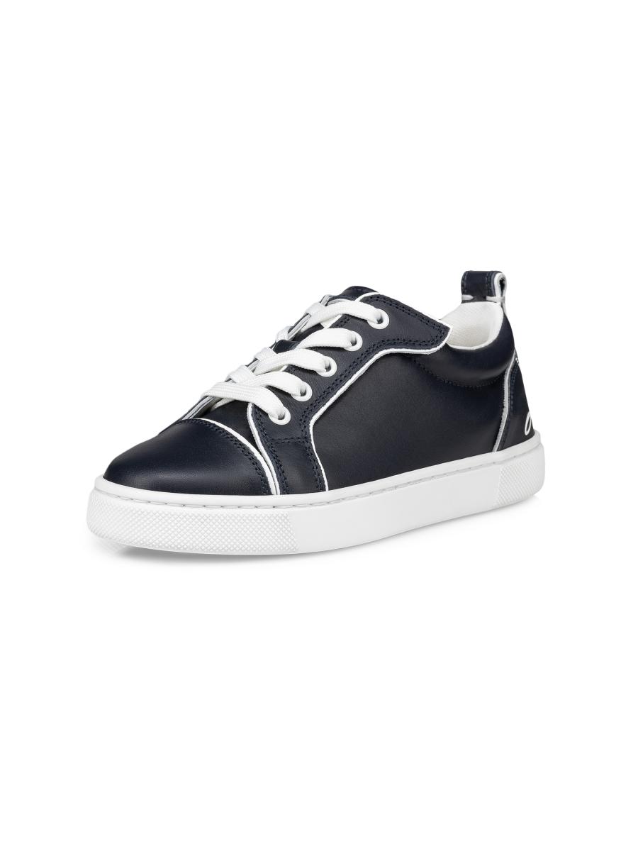 CHRISTIAN LOUBOUTIN ✽ オックスフォード Funnyto - Low-top sneakers - Calf leather - Blue - Kids