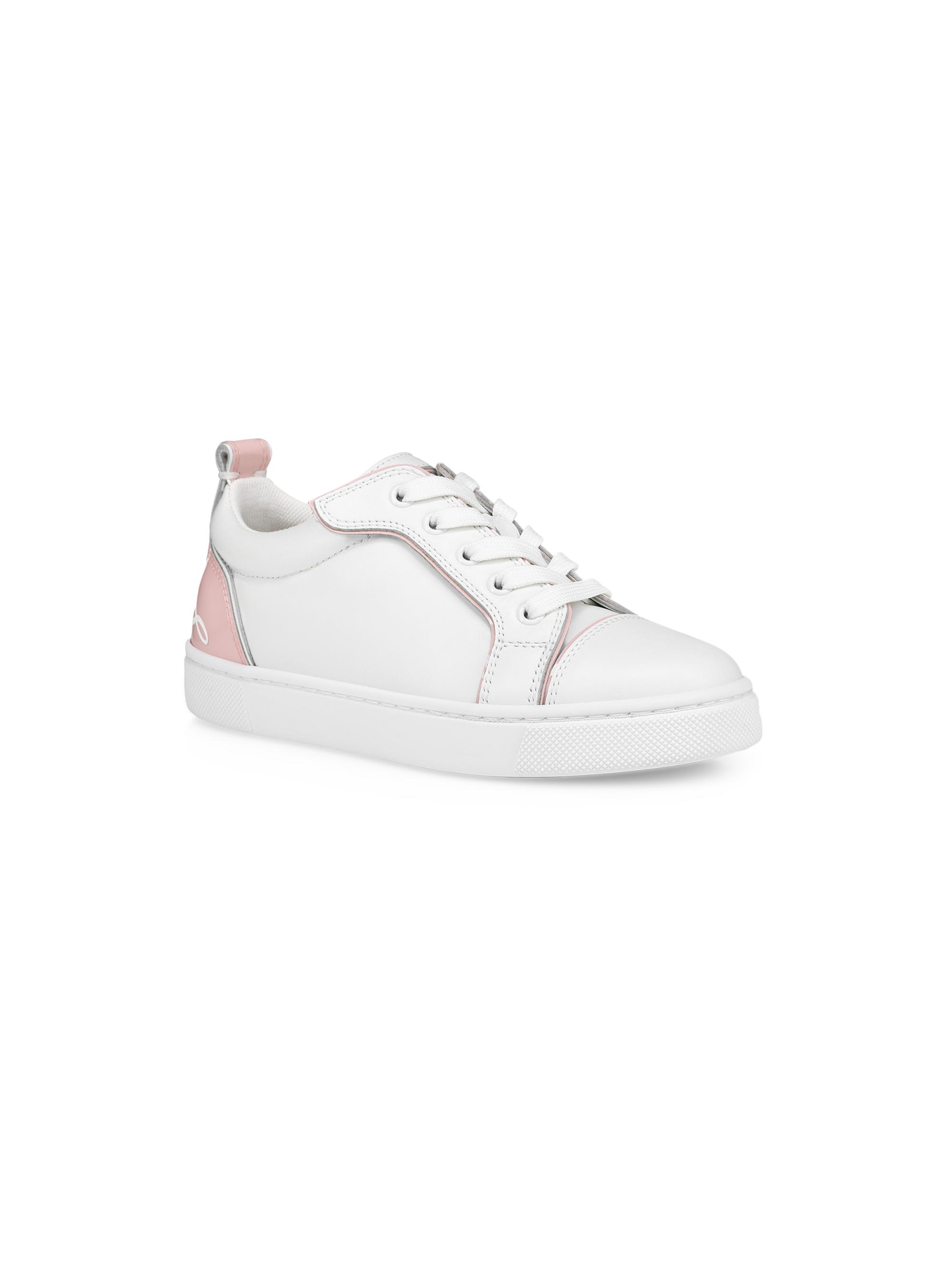 Christian Louboutin Little Kid's & Kid's Funnyto Sneakers - White Pink 1.5 (Child) | Thumbnail 7