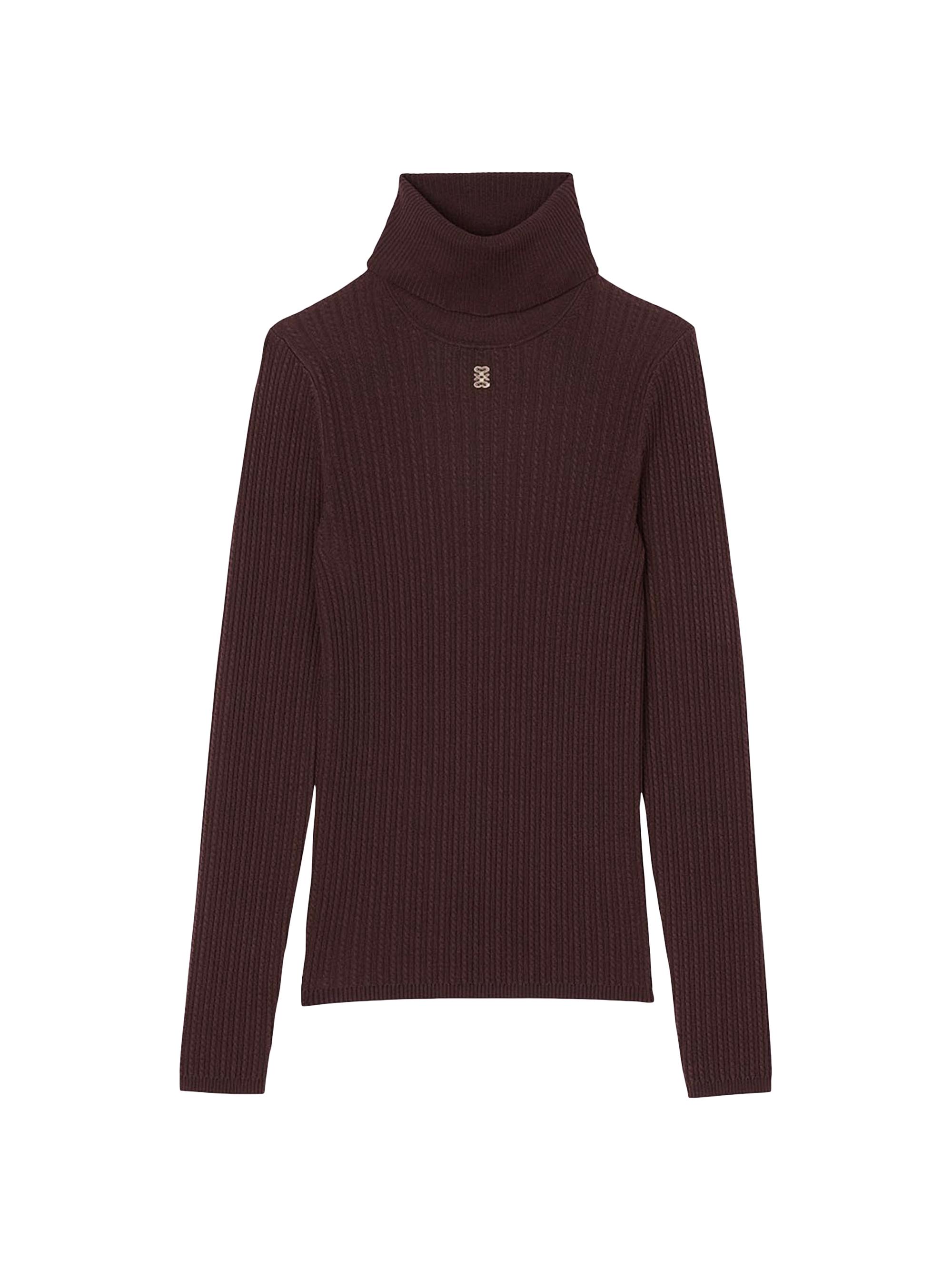Sandro Women's Turtleneck Sweater - Brown