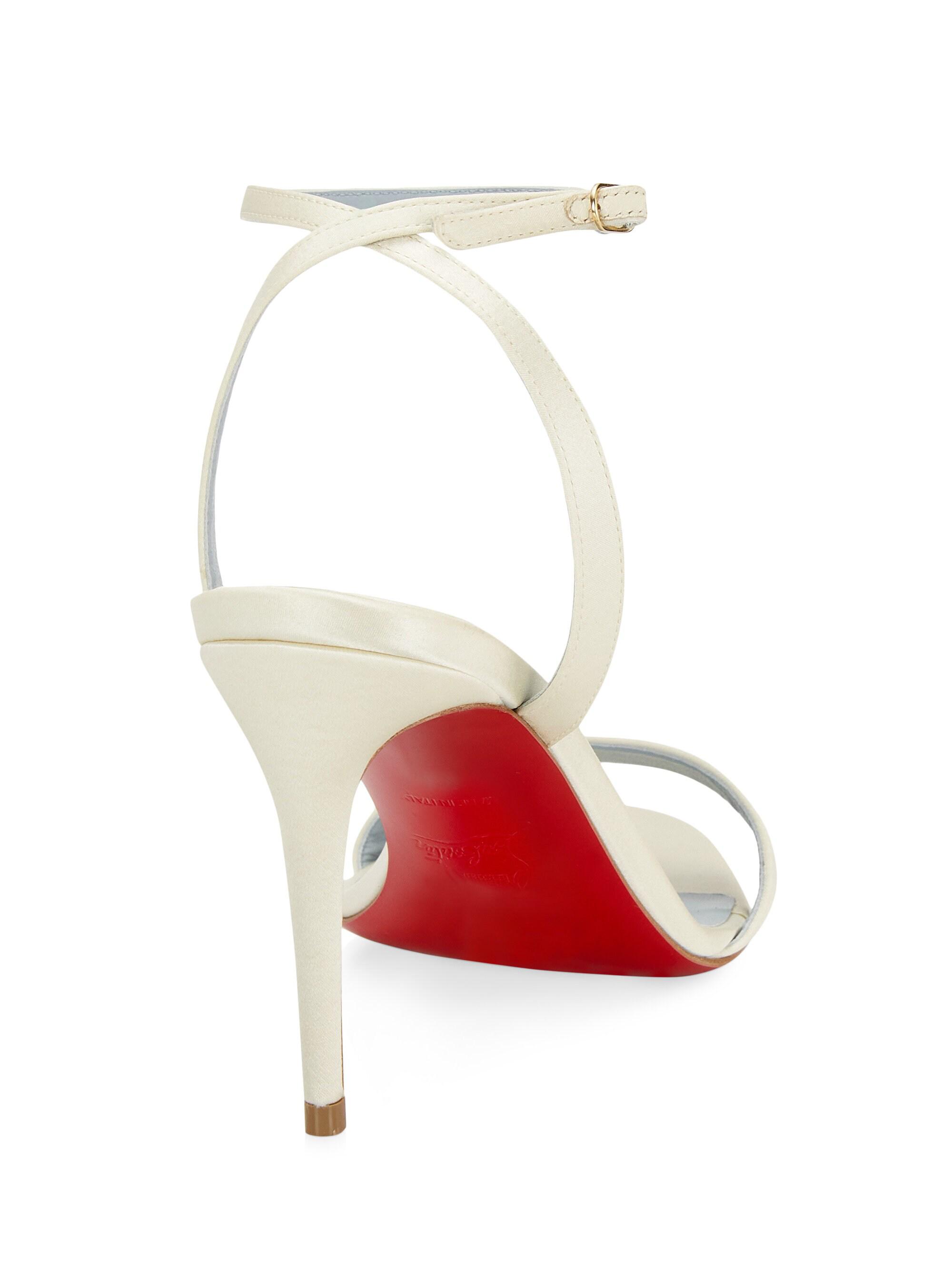 Christian Louboutin Loubigirl 85MM Satin Sandals | Saks Fifth Avenue