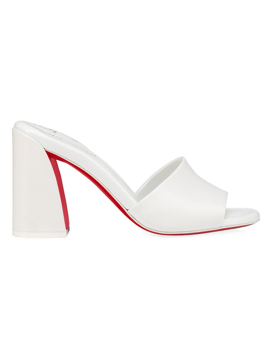 Christian Louboutin Jane 85MM Leather Mules | Saks Fifth Avenue