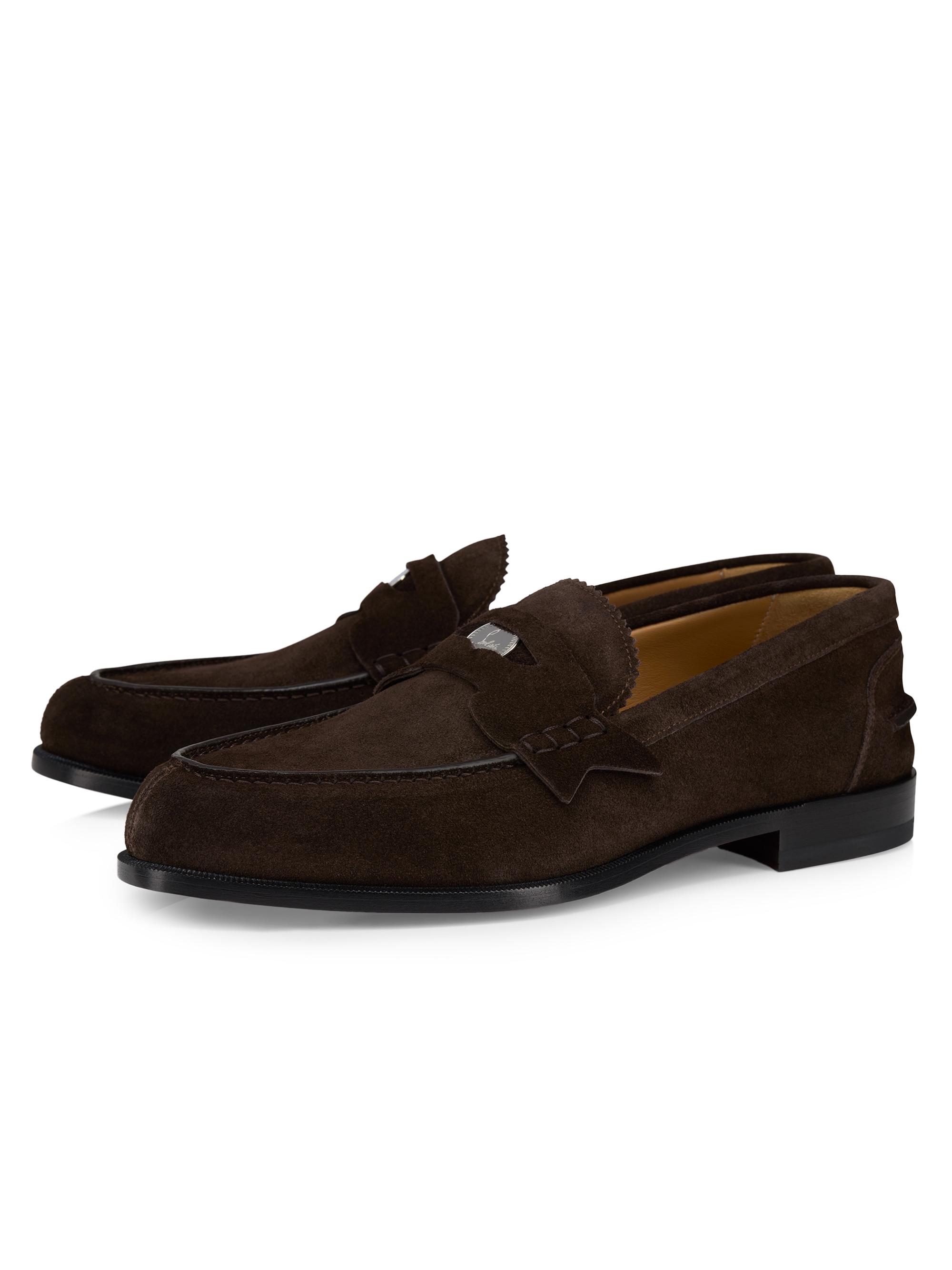 Christian Louboutin Penny Leather Flat Crosta Loafers | Saks Fifth