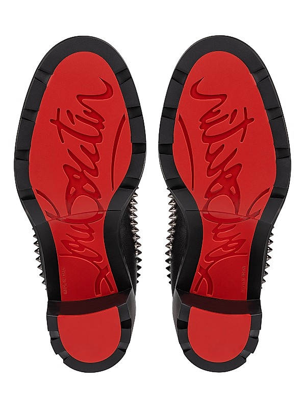 Shop Christian Louboutin Out Line Spikes Lug 70MM Leather Shop Christian Louboutin Out Line Spikes Lug 70MM Leather