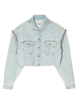 Philosophy Di Lorenzo Serafini cropped denim vest - Blue