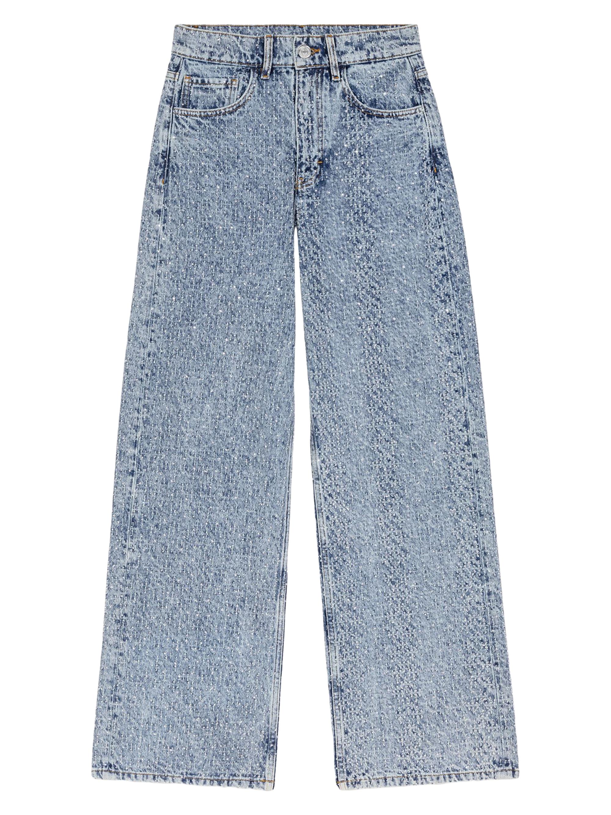 Sandro Rhinestone-Embellished Jeans | Saks Fifth Avenue