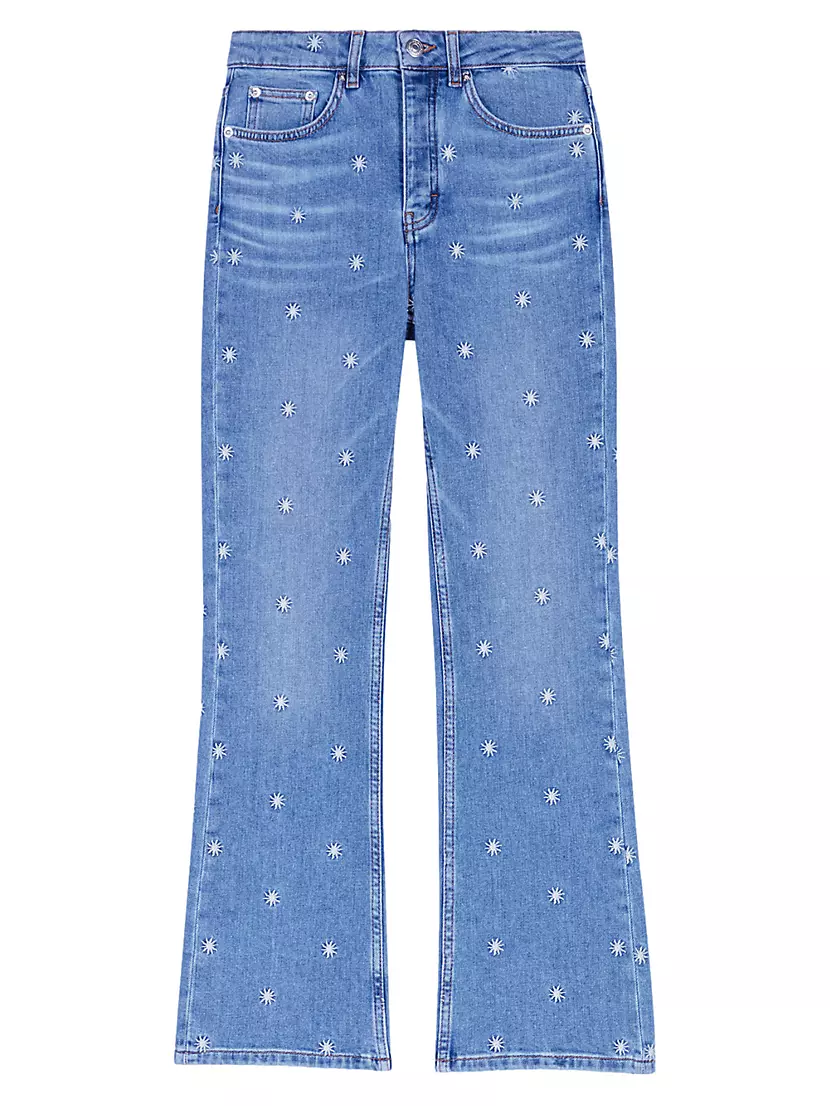 Shop Maje Embroidered Jeans