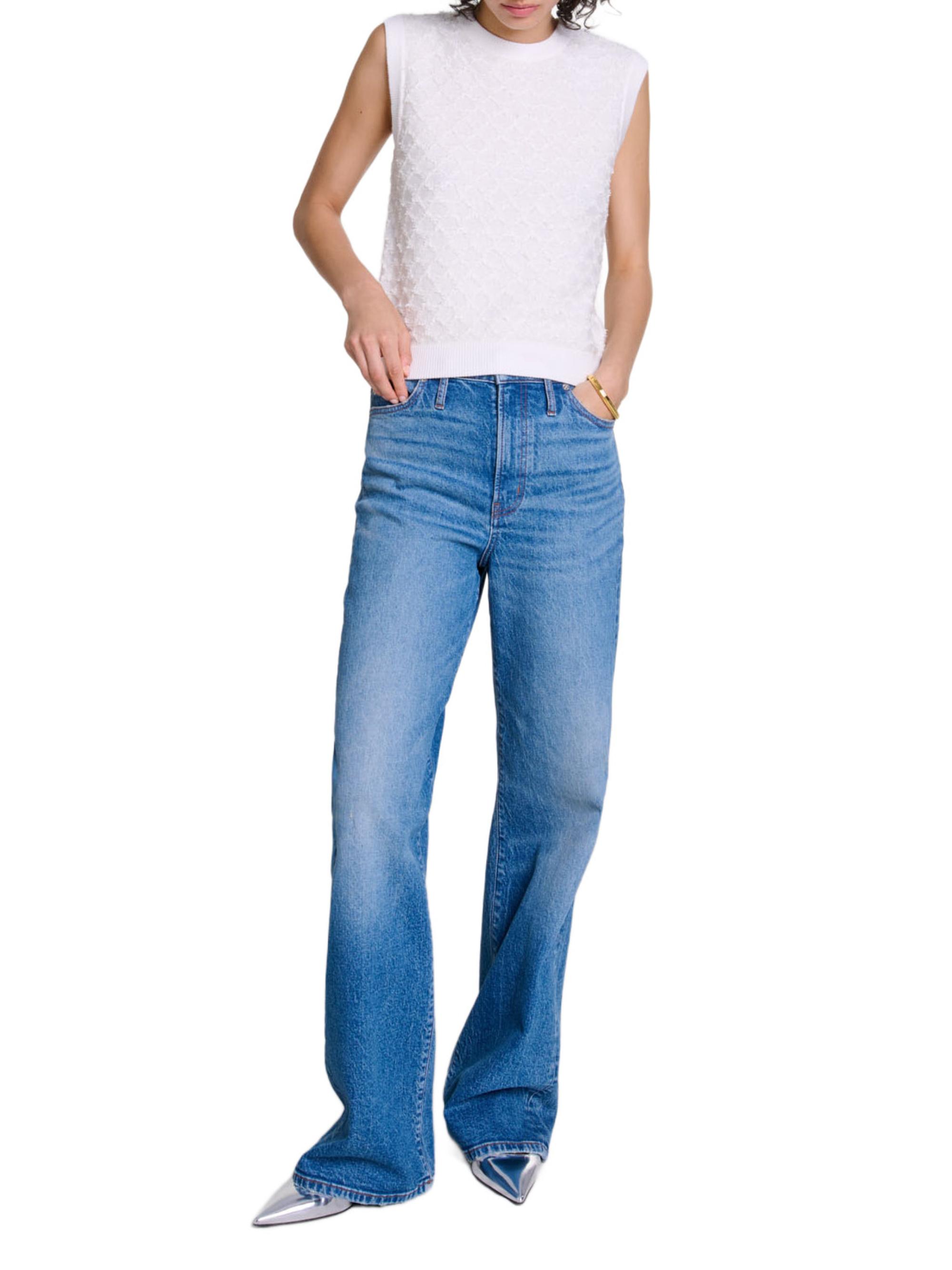 Maje Women's Sleeveless Knit Jumper - Ecru