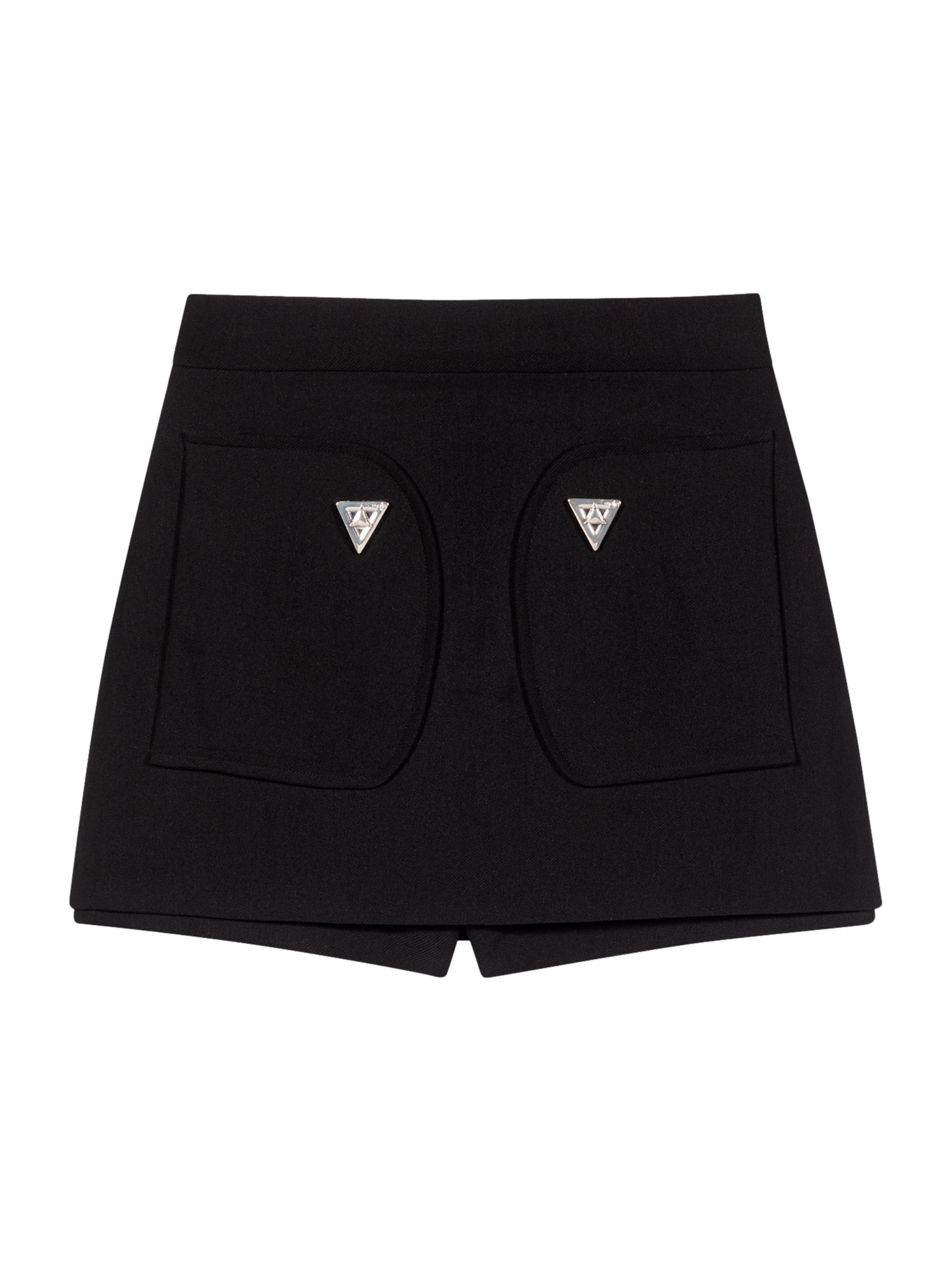 Maje Women's Skort Style Shorts - Black