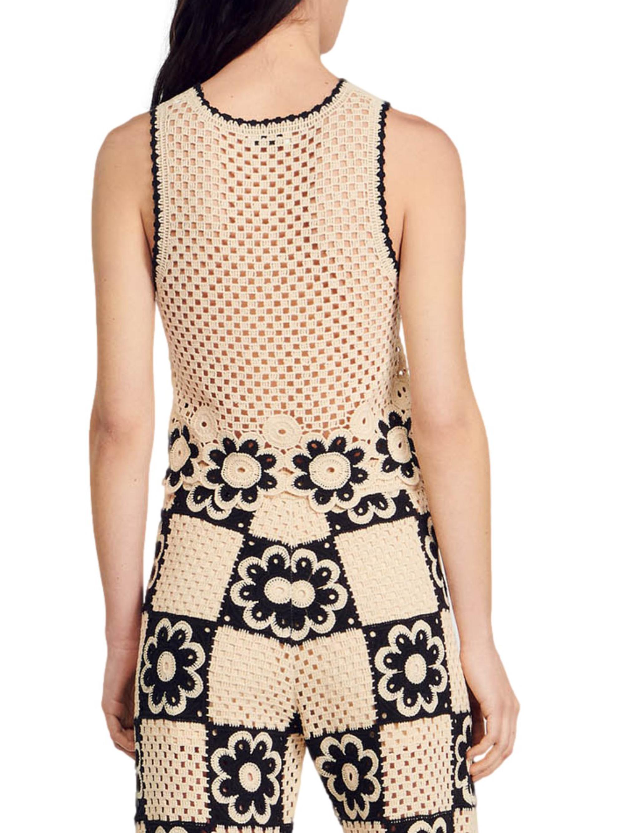 Sandro Crochet Knit Top | Saks Fifth Avenue