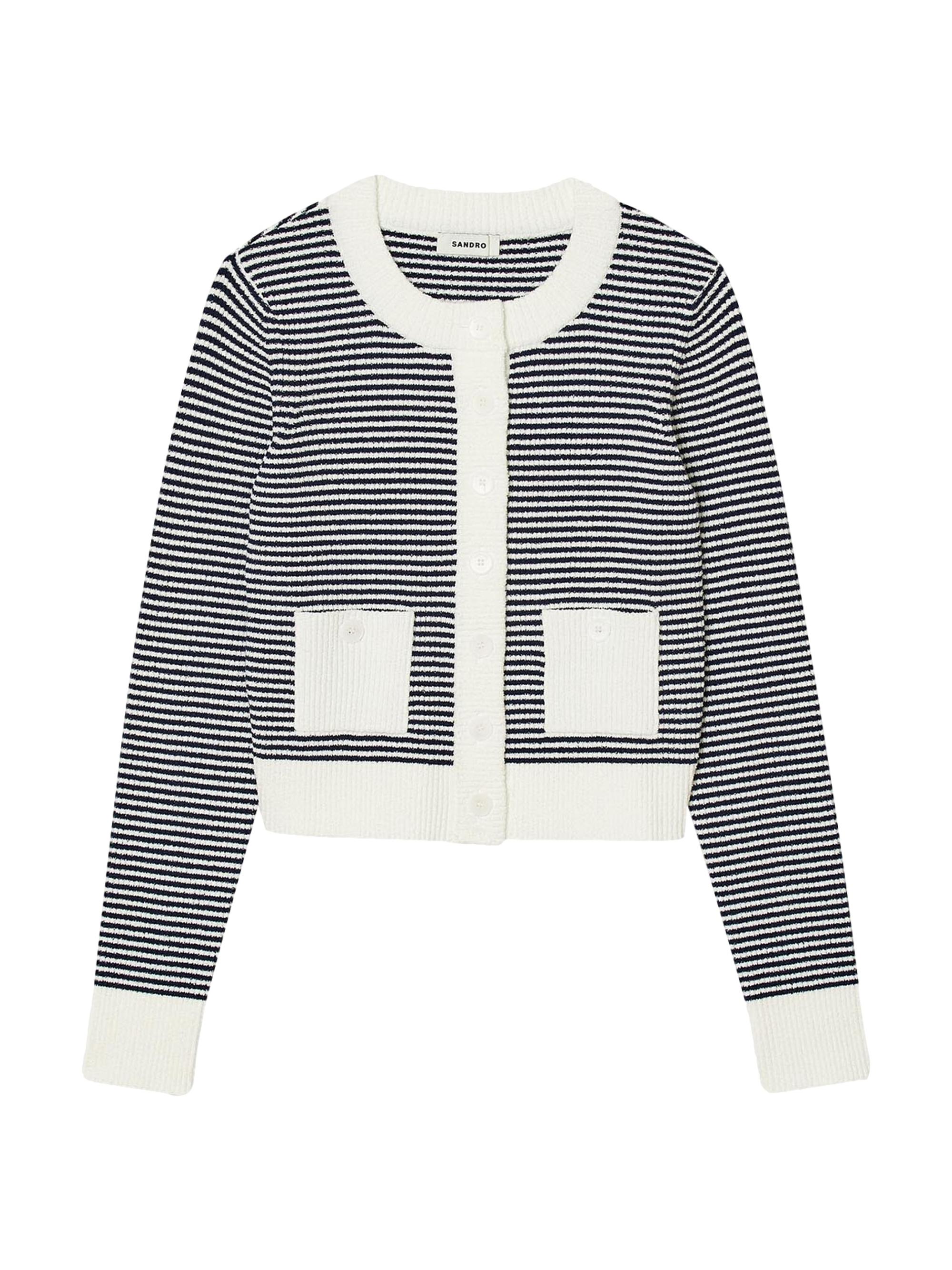 Shop Sandro Terry Knit Cardigan | Saks Fifth Avenue