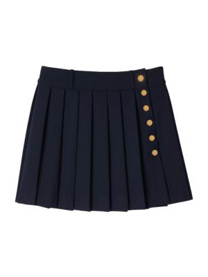 Balmain pleated mesh mini skirt - Black