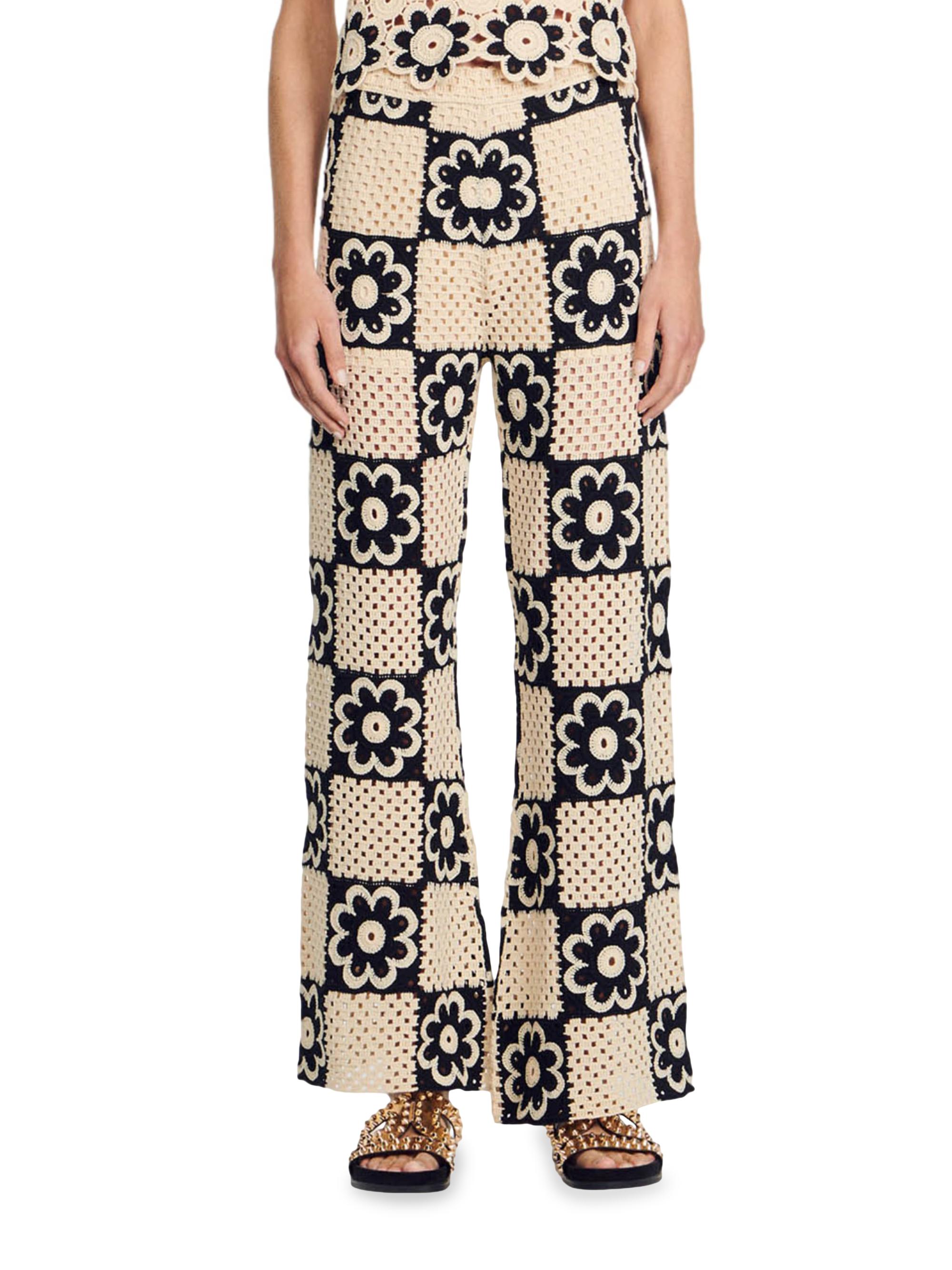 Sandro Crochet Knit Trousers | Saks Fifth Avenue