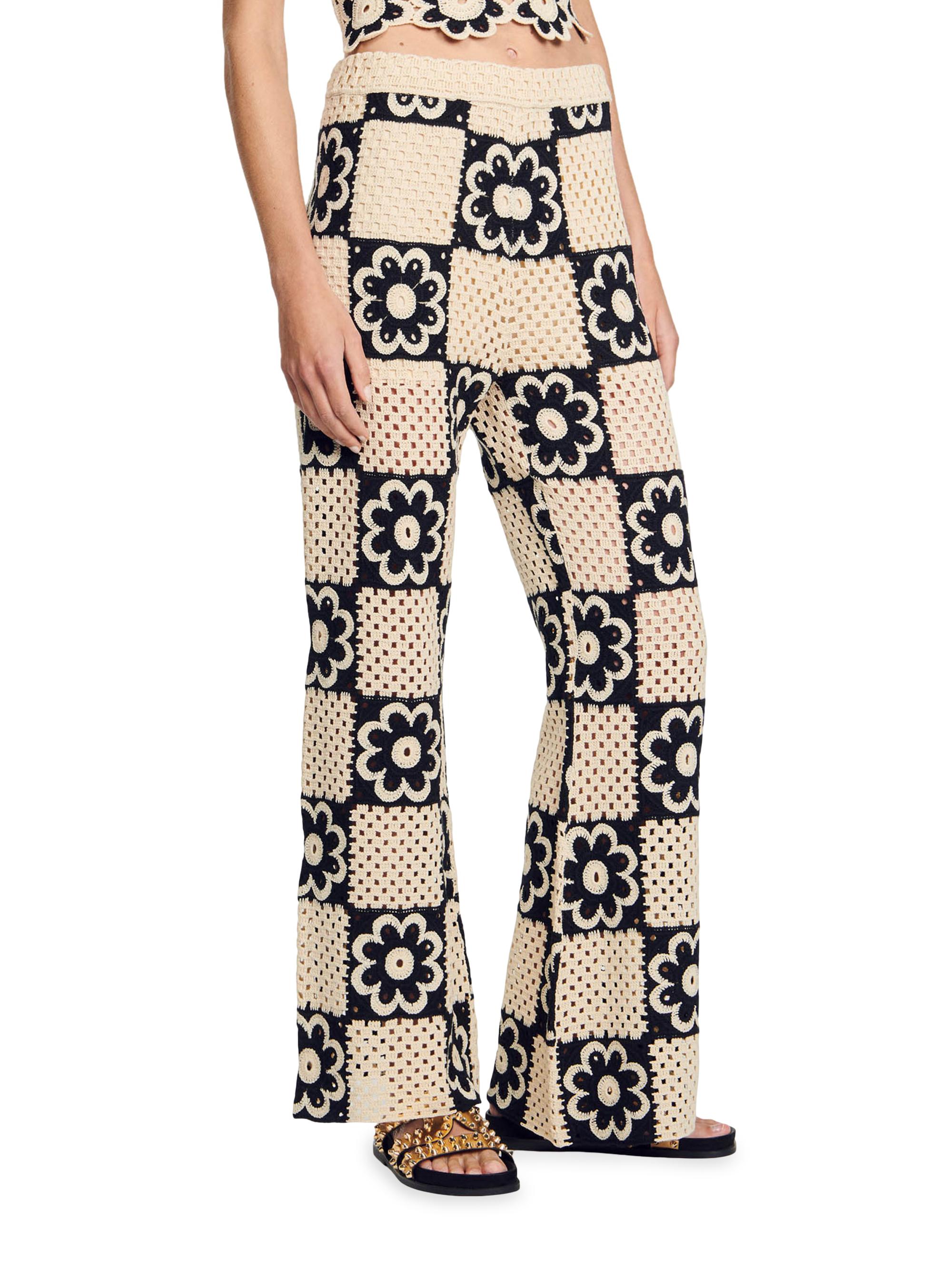 Sandro Crochet Knit Trousers | Saks Fifth Avenue