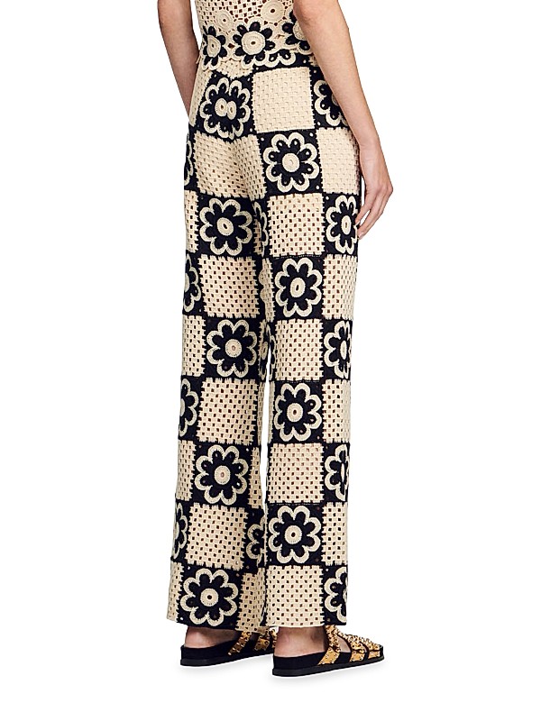 Sandro Crochet Knit Trousers | Saks Fifth Avenue Sandro Crochet Knit Trousers | Saks Fifth Avenue