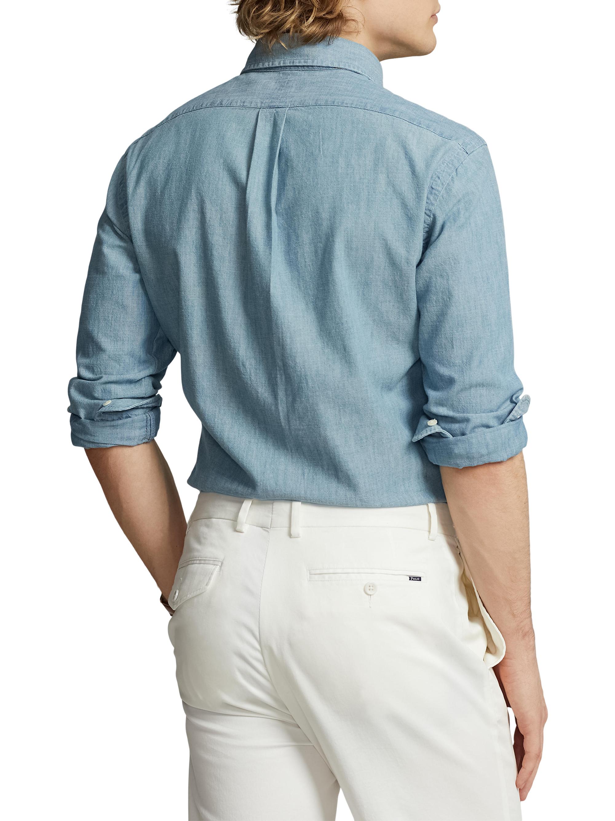 Polo Ralph Lauren Classic-Fit Chambray Shirt | Saks Fifth Avenue