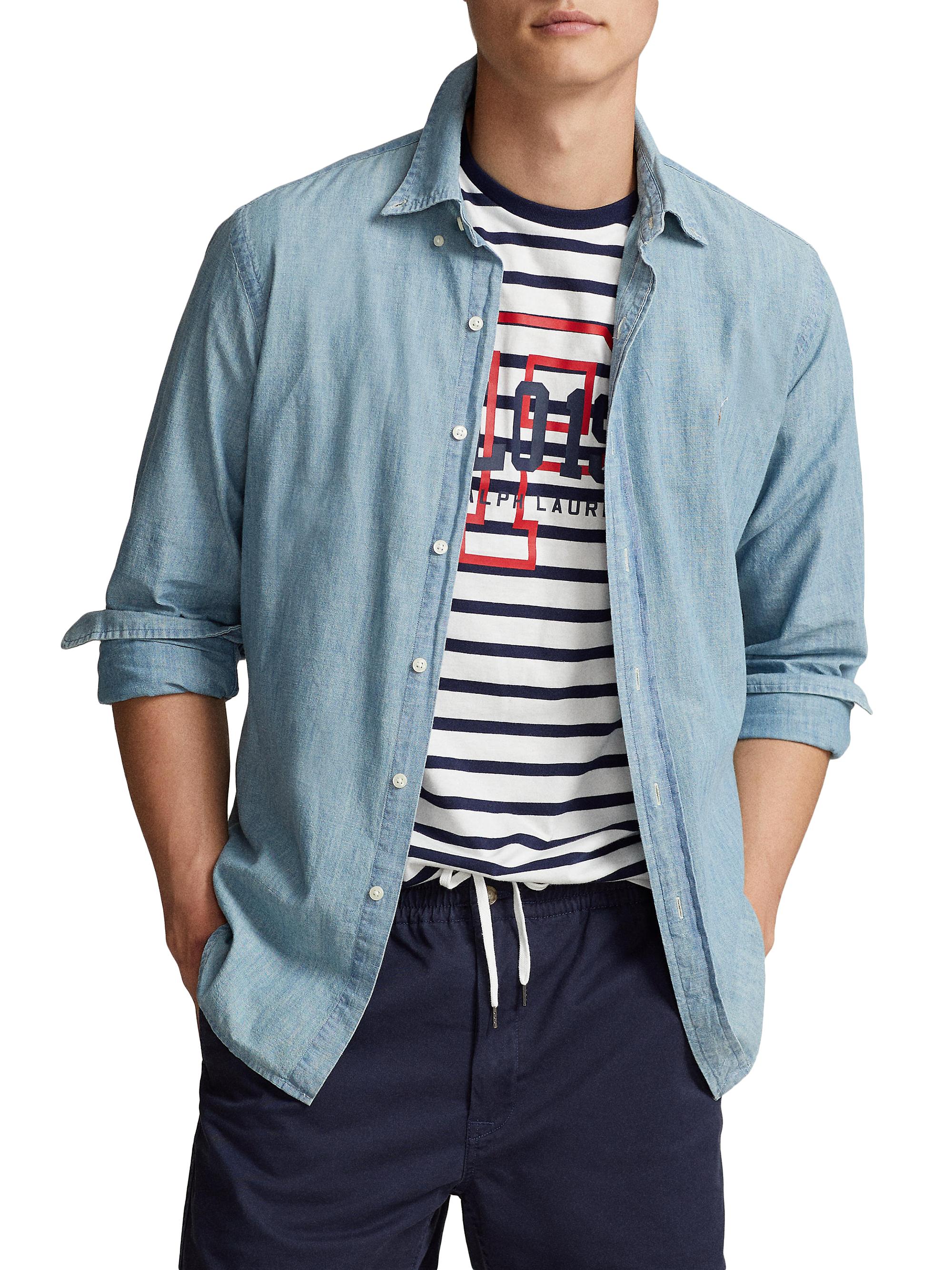 Polo Ralph Lauren Classic-Fit Chambray Shirt | Saks Fifth Avenue