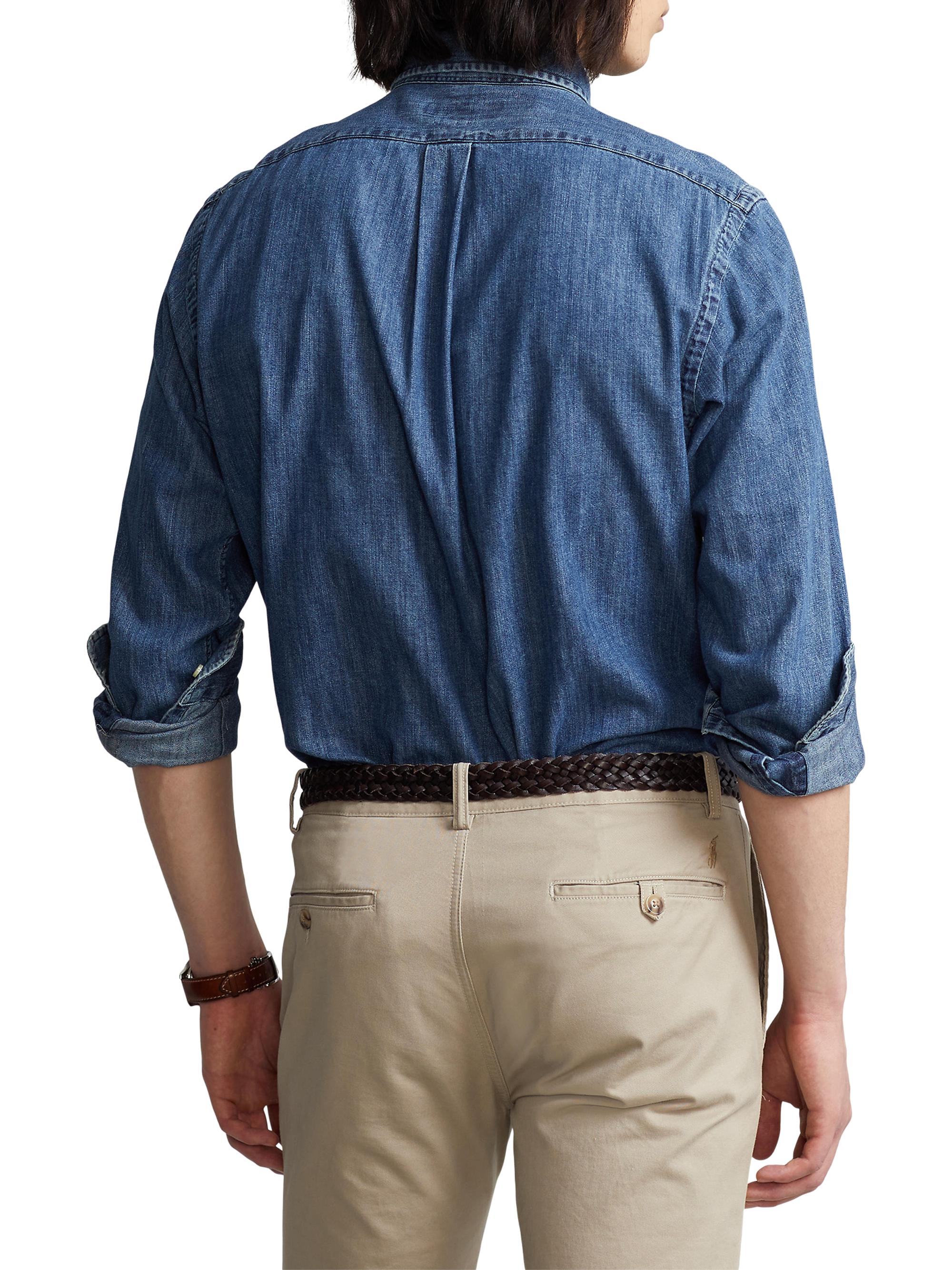 Polo Ralph Lauren Classic-Fit Denim Shirt | Saks Fifth Avenue