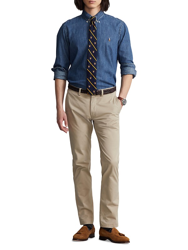 Shop Polo Ralph Lauren Classic-Fit Denim Shirt | Saks Fifth Shop Polo Ralph Lauren Classic-Fit Denim Shirt | Saks Fifth