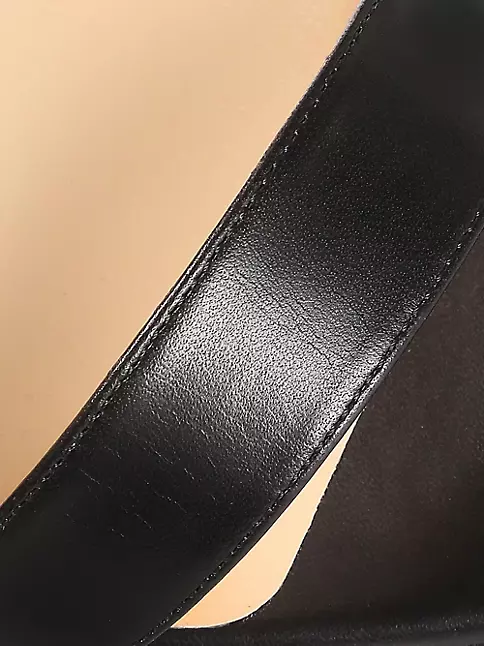 Loubi Queen Leather Platform Sandals in Beige - Christian