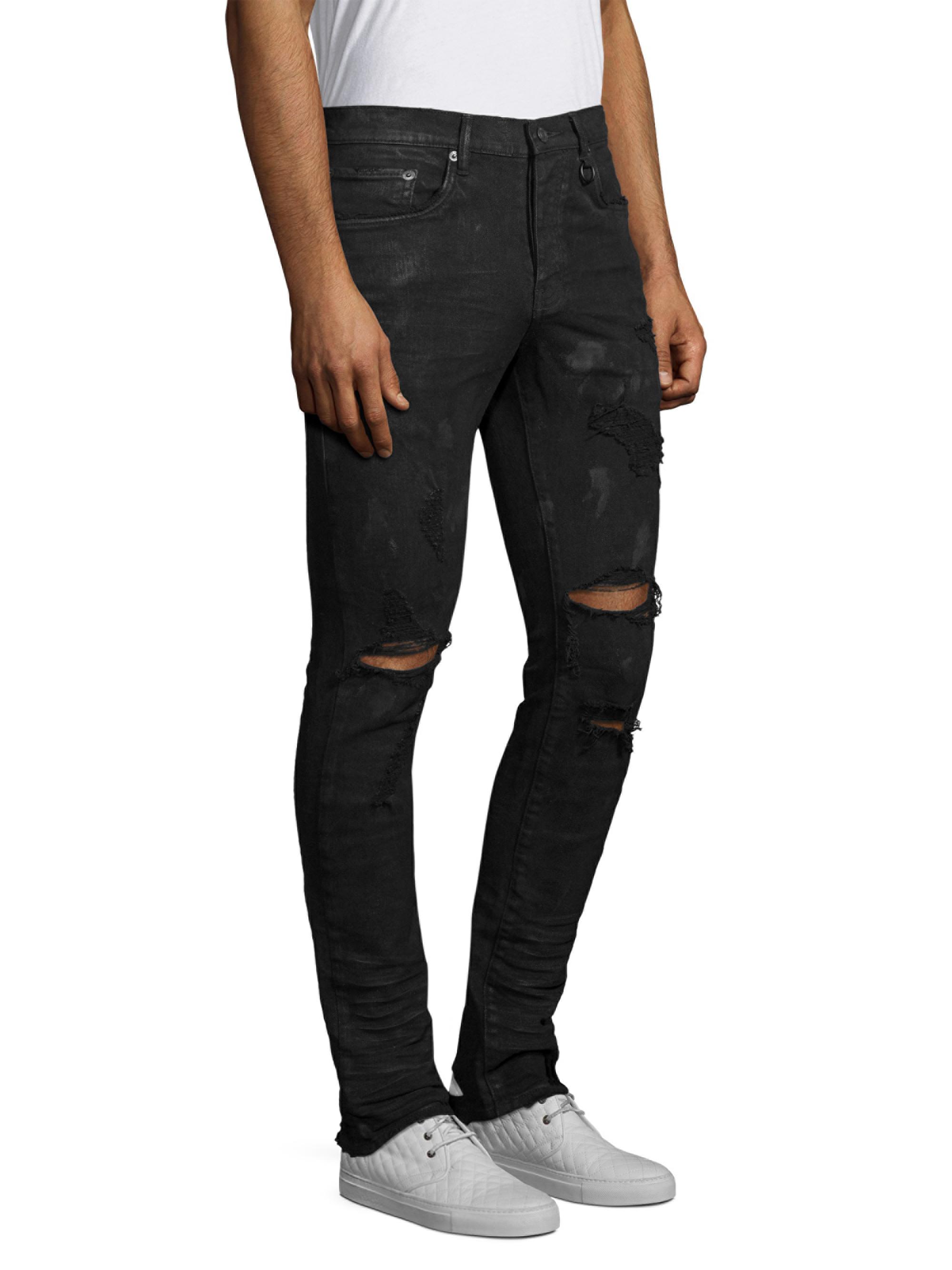 Purple Brand Stretch Destroyed Slim-Fit Jeans | Saks Fifth Avenue