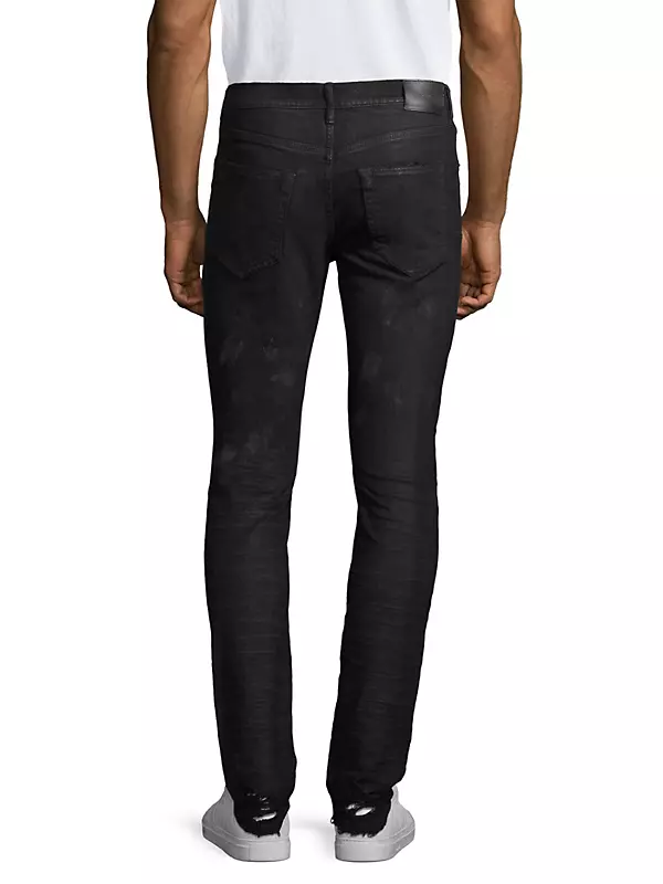 Slim jean Purple brand Black size 33 US in Cotton - 41491203