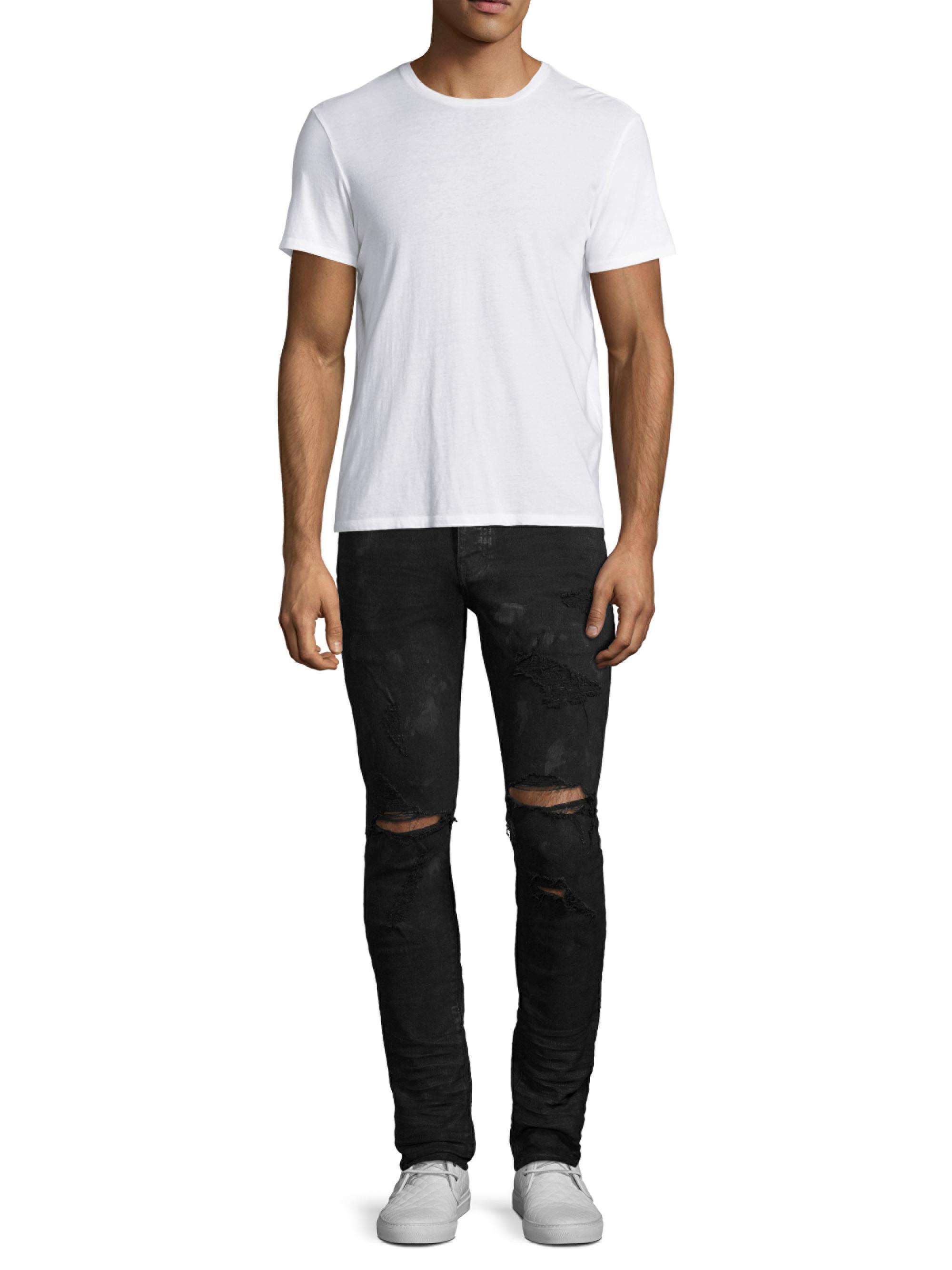 Purple Brand Stretch Destroyed Slim-Fit Jeans | Saks Fifth Avenue