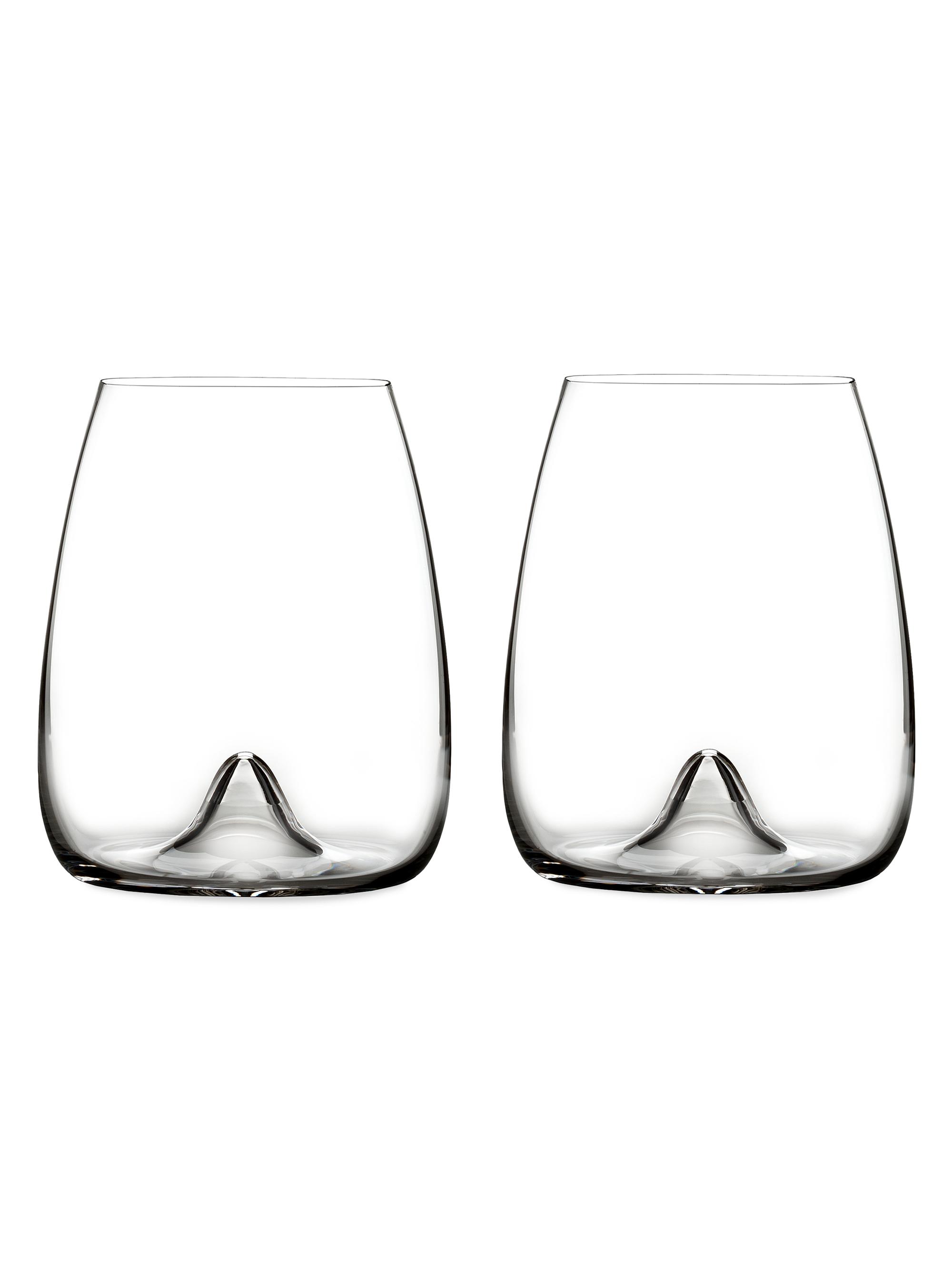 Waterford Elegance Stemless Crystal Wine Glass Pair