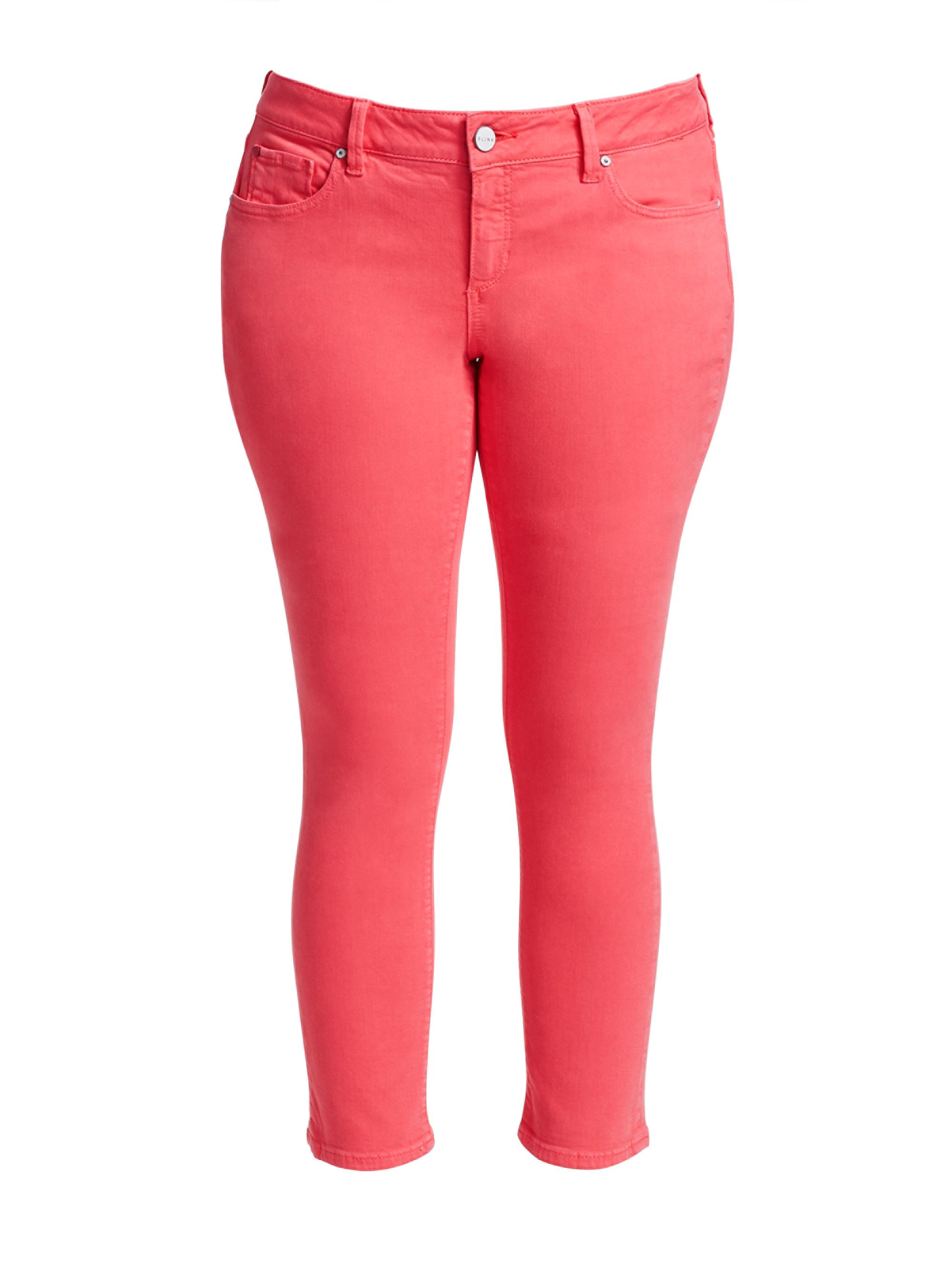 Slink Jeans Women's Mid-Rise Straight Jeans - Calypso Coral