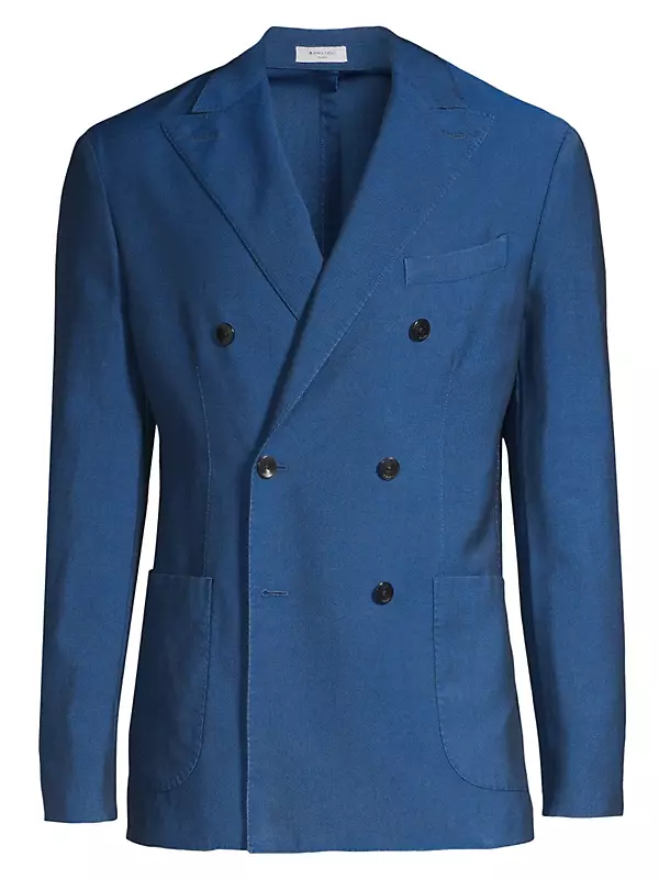 Wool & Mohair Double-Breasted Jacket